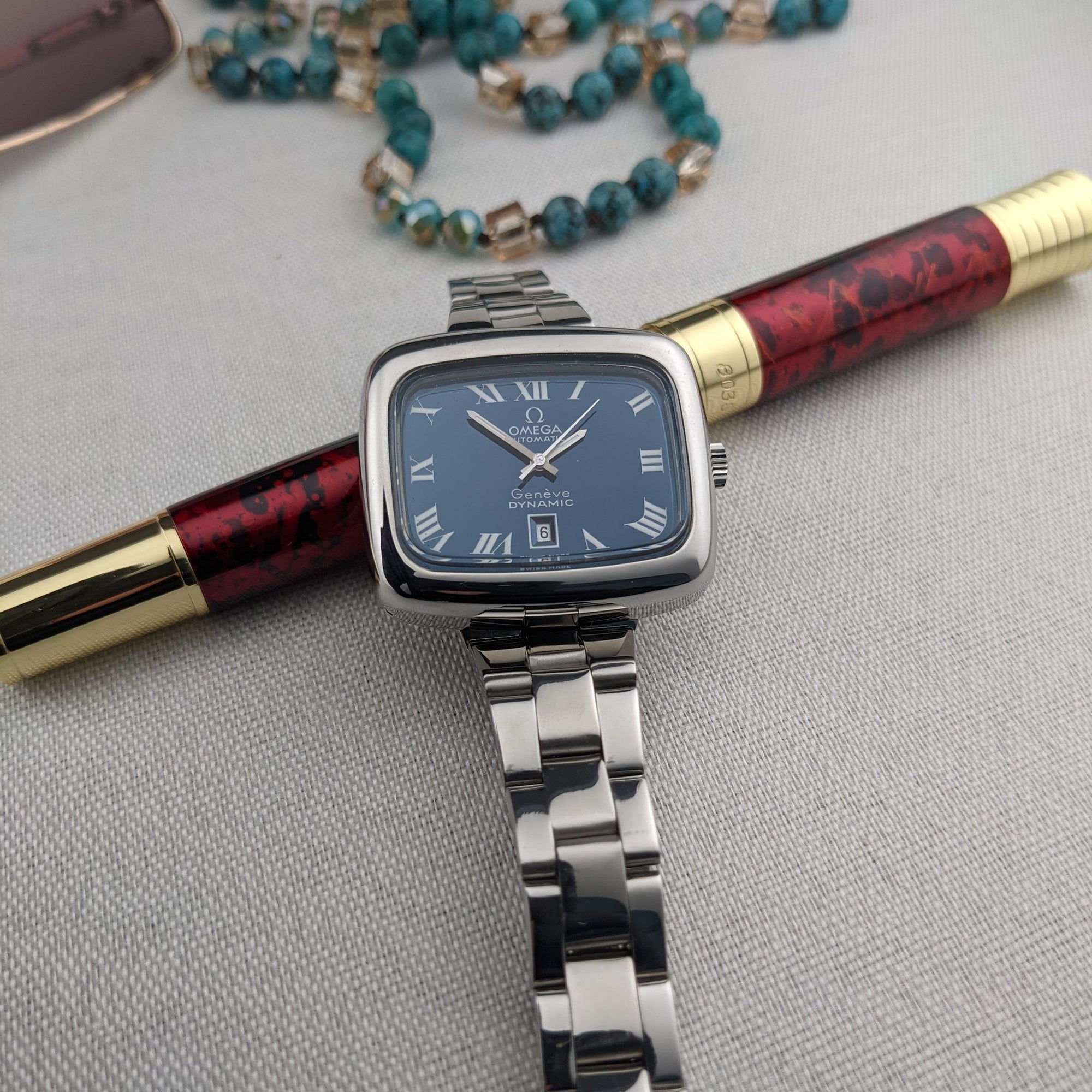 Circa 50 Years Old Lady Omega Genève Dynamic / Ref 5660072 / Vintage 1970s Watch / Cal 684 Movement / Serviced vintage watch