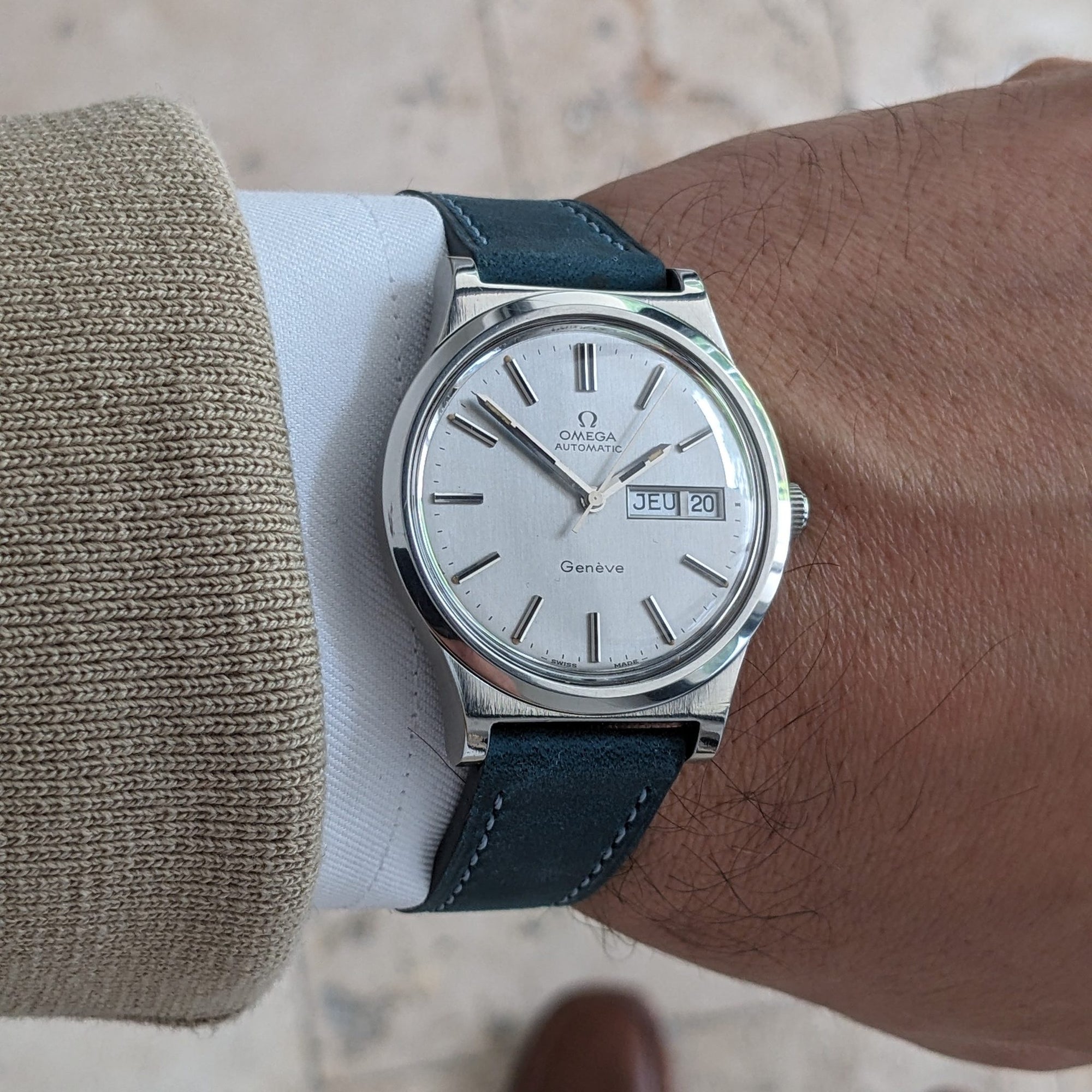 Circa 55 Years Old / Omega Automatic Geneve / Ref 166.0169 / Vintage 1973 Watch / Cal 1022 Movement / Serviced vintage watch