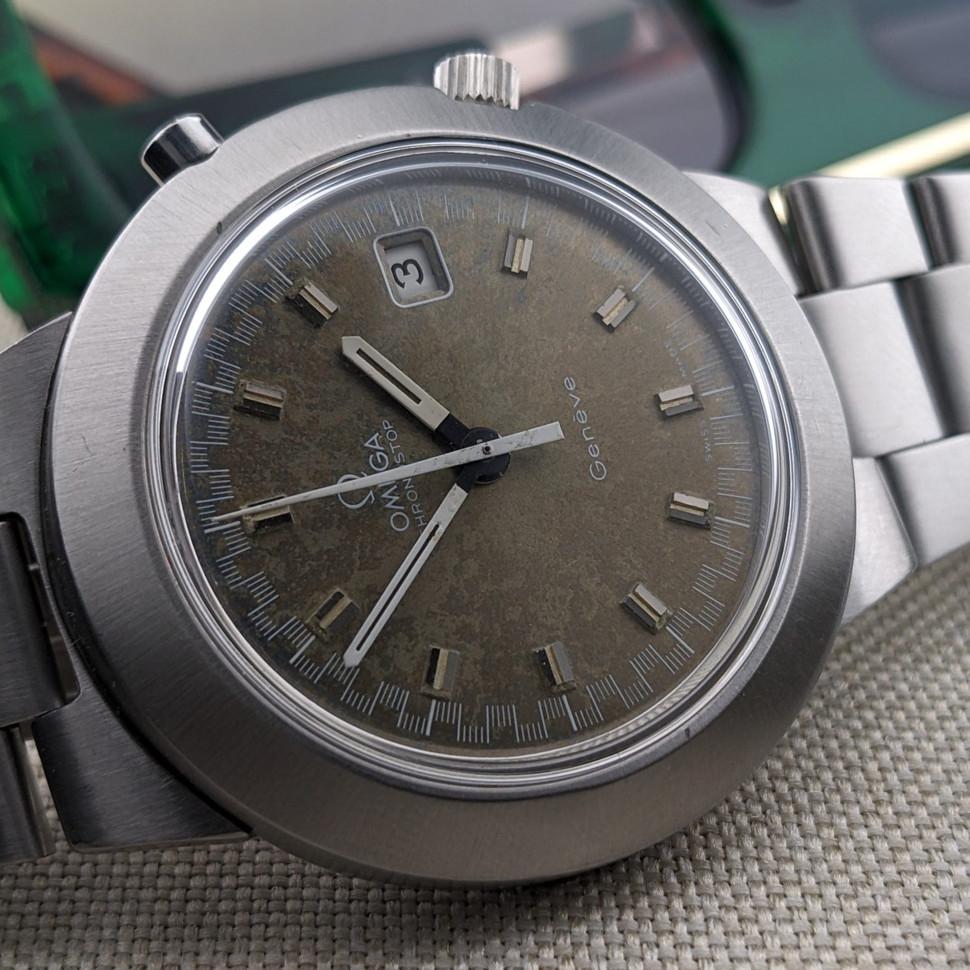 Circa 55 Years Old / Omega Chronostop Geneve Racing Jumbo / Ref 146.012 / Vintage 1969 Watch / Cal 920 Movement / Serviced vintage watch