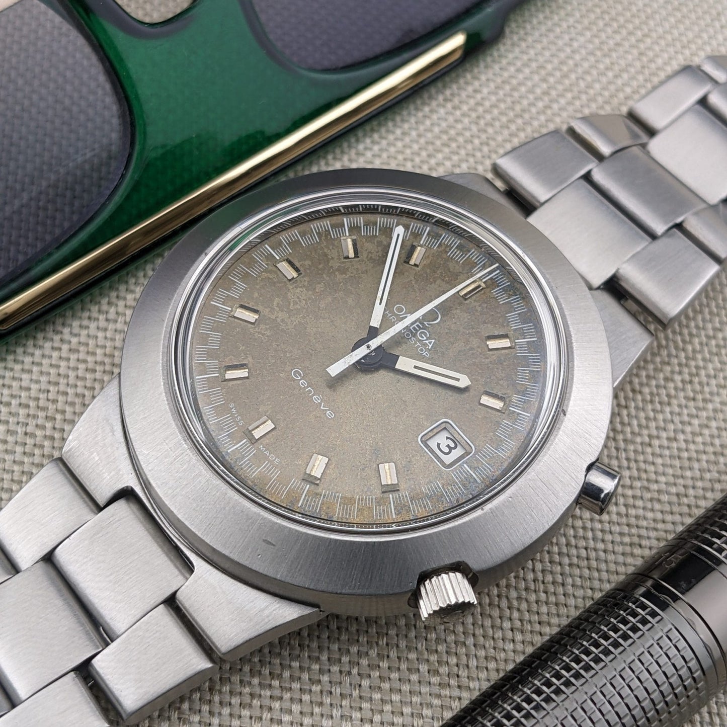 Circa 55 Years Old / Omega Chronostop Geneve Racing Jumbo / Ref 146.012 / Vintage 1969 Watch / Cal 920 Movement / Serviced vintage watch