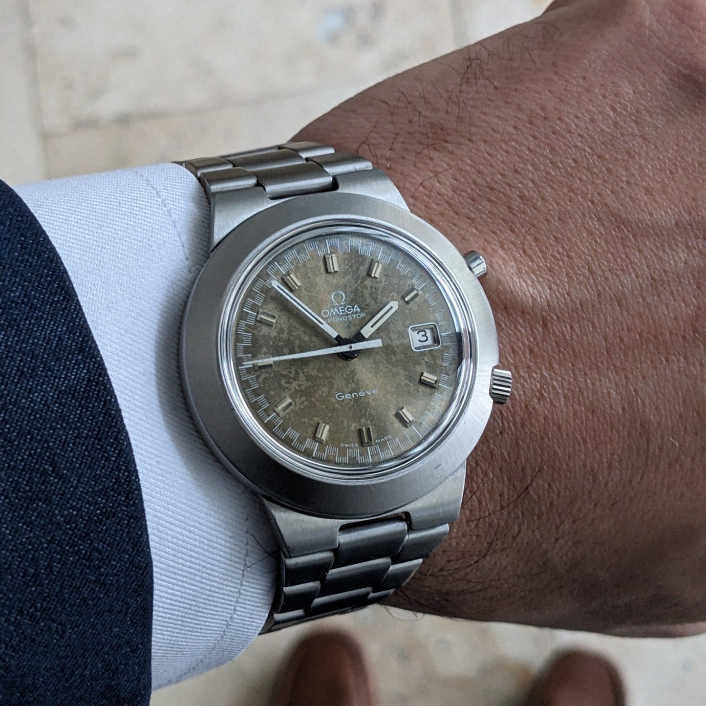 Circa 55 Years Old / Omega Chronostop Geneve Racing Jumbo / Ref 146.012 / Vintage 1969 Watch / Cal 920 Movement / Serviced vintage watch