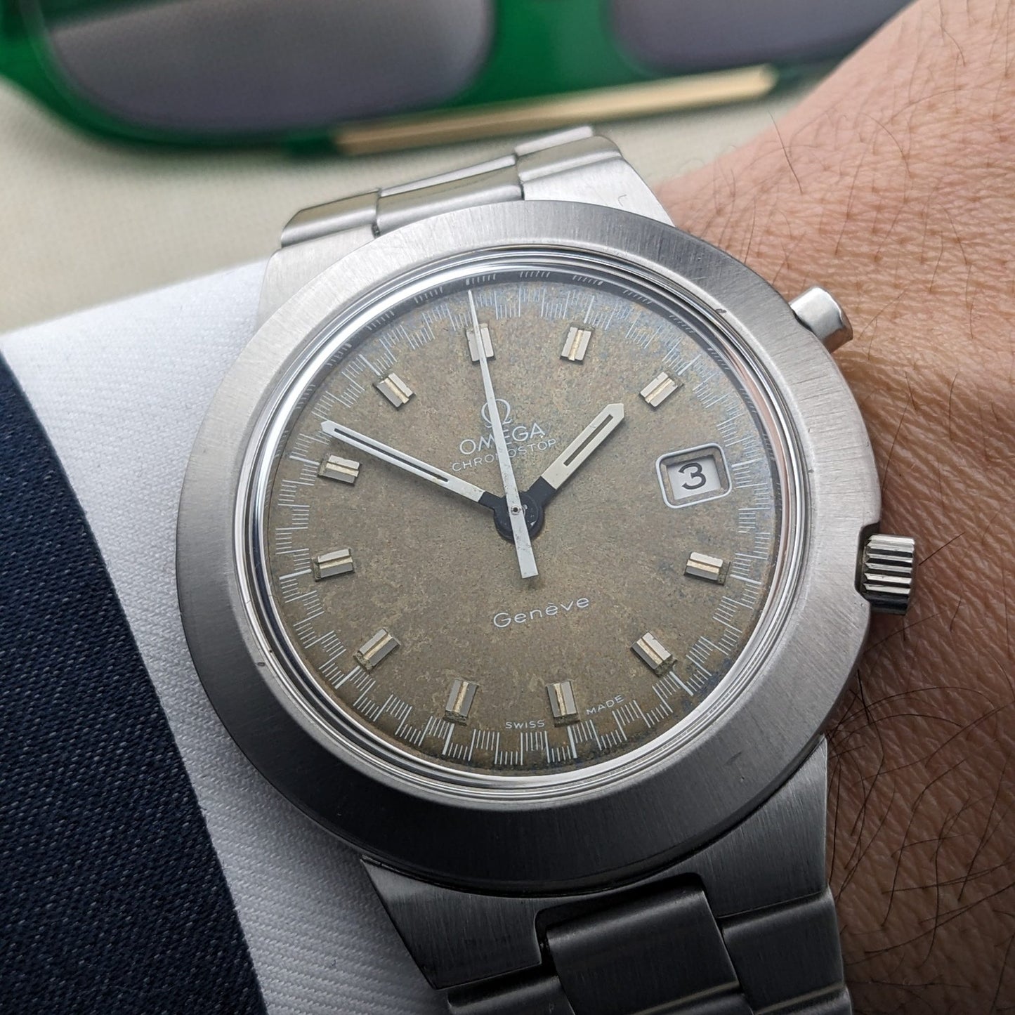 Circa 55 Years Old / Omega Chronostop Geneve Racing Jumbo / Ref 146.012 / Vintage 1969 Watch / Cal 920 Movement / Serviced vintage watch