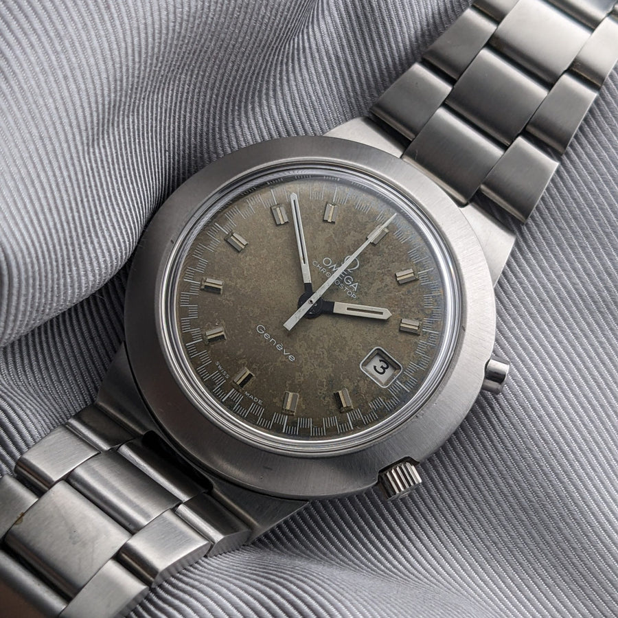 Circa 55 Jahre alt / Omega Chronostop Genf Racing Jumbo / Ref 146.012 / Vintage 1969 Uhr / Kaliber 920 Uhrwerk / Gewartet