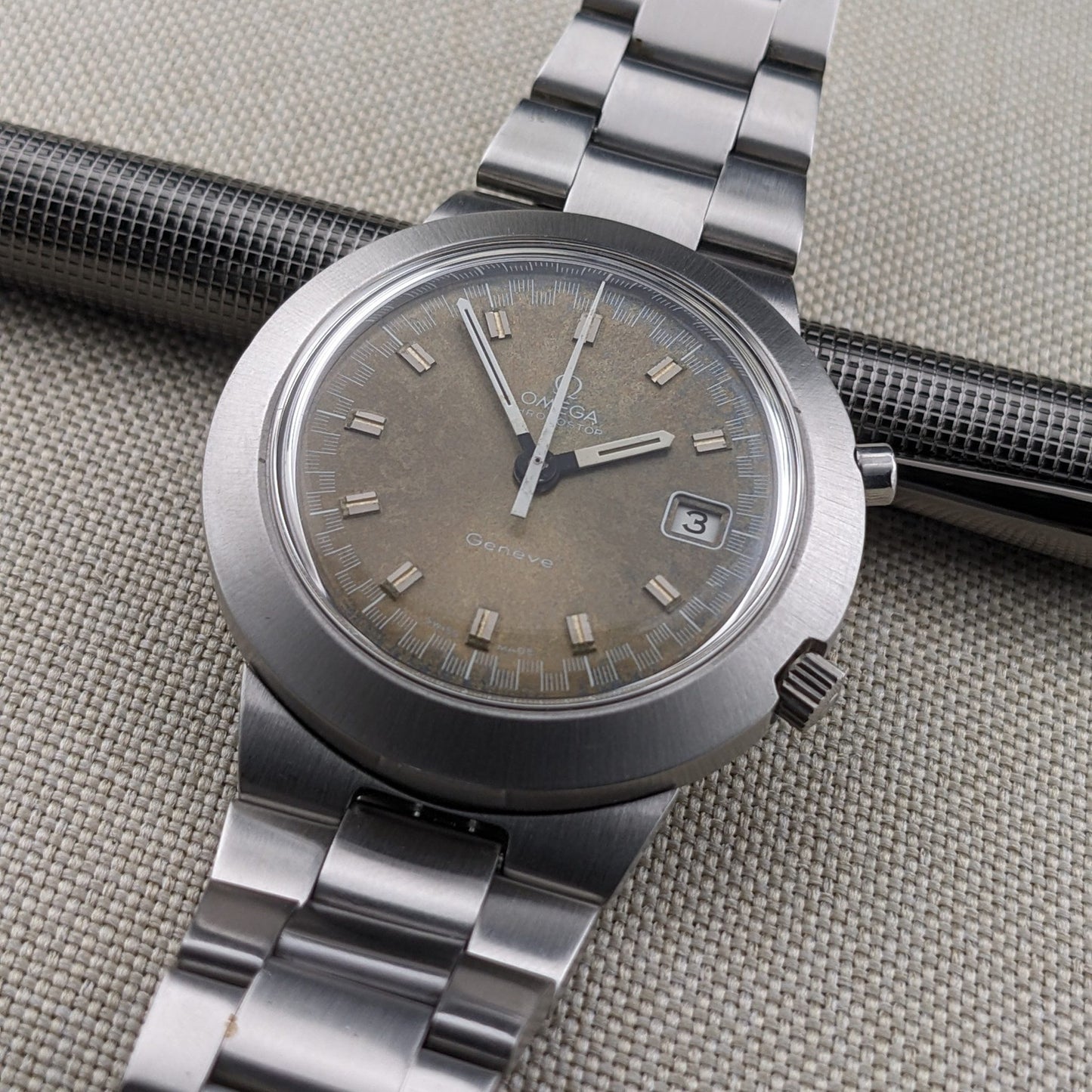 Circa 55 Years Old / Omega Chronostop Geneve Racing Jumbo / Ref 146.012 / Vintage 1969 Watch / Cal 920 Movement / Serviced vintage watch