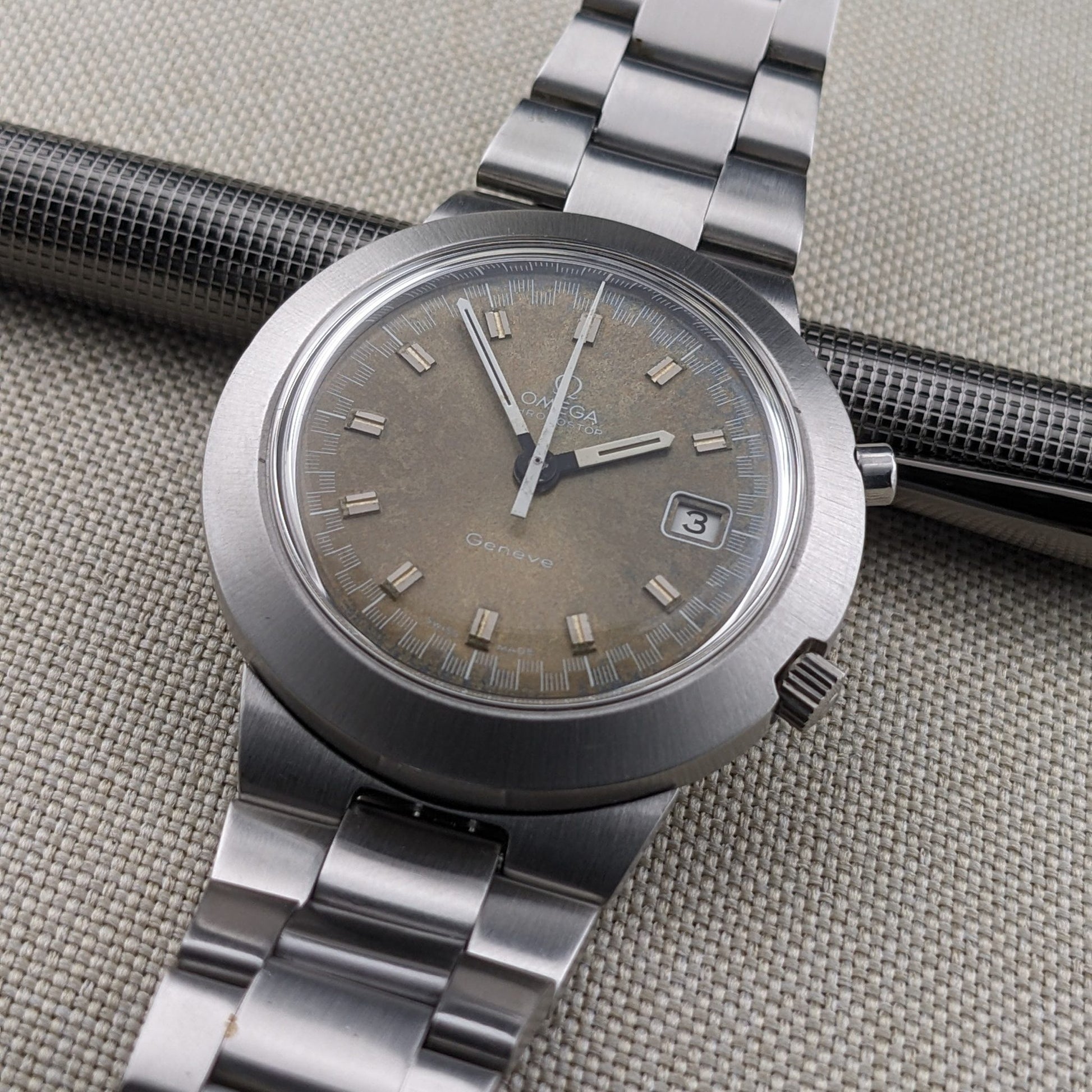 Circa 55 Years Old / Omega Chronostop Geneve Racing Jumbo / Ref 146.012 / Vintage 1969 Watch / Cal 920 Movement / Serviced vintage watch