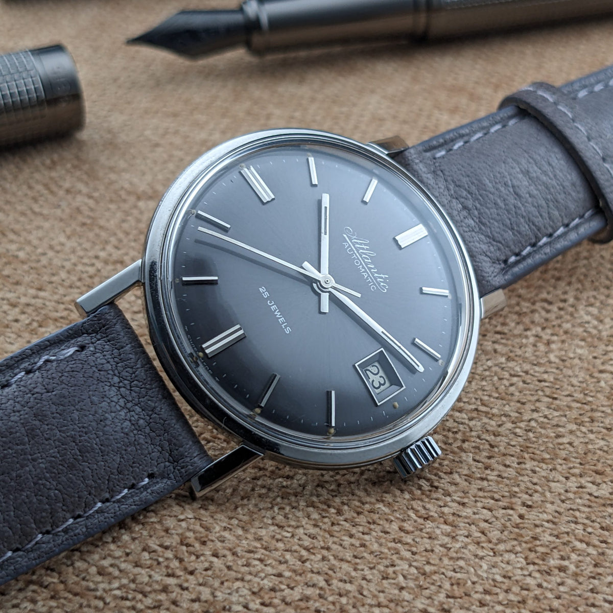 Circa 60 Years Old / Atlantic Automatic / Vintage 1960s Watch / Cal 1716-17 Movement / Serviced vintage watch