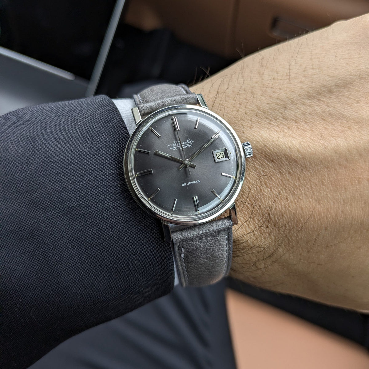 Circa 60 Years Old / Atlantic Automatic / Vintage 1960s Watch / Cal 1716-17 Movement / Serviced vintage watch