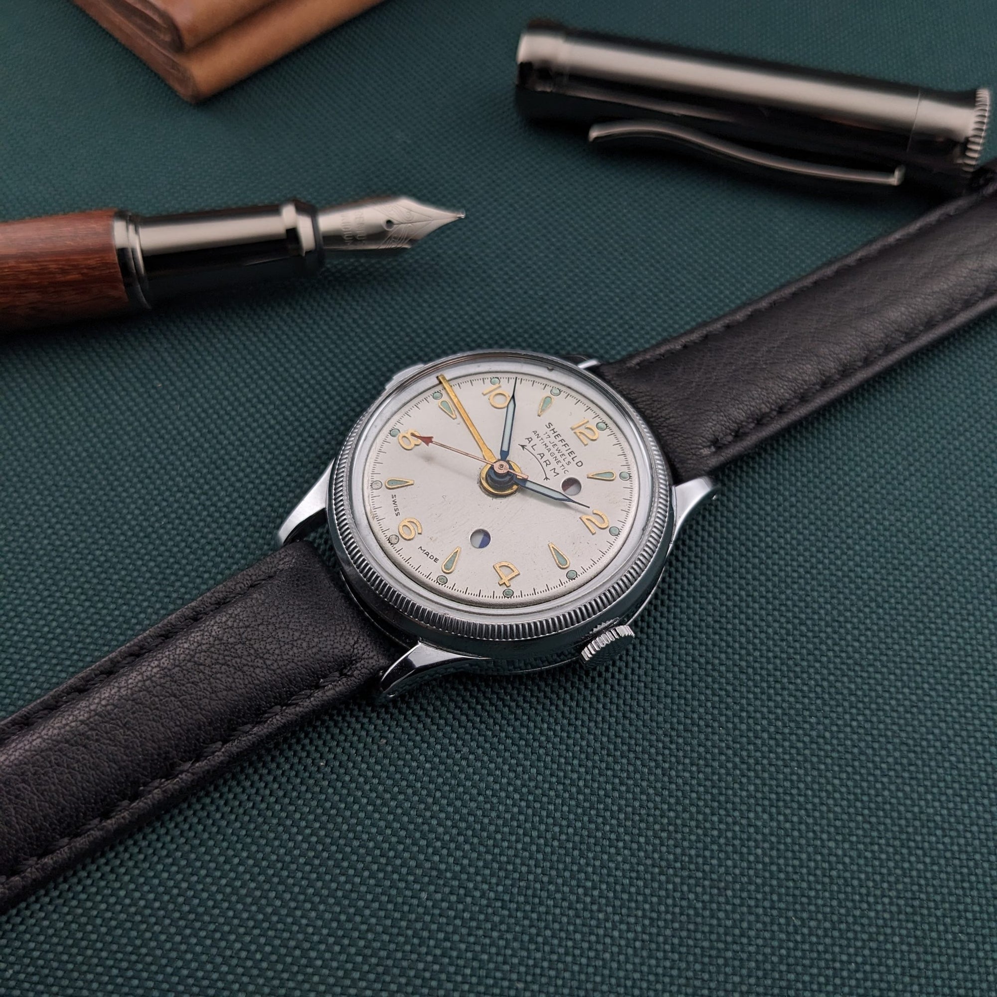 Circa 60 Years Old / Sheffield Antimagnetic Alarm / Vintage 1960s Watch / Cal Baumgartner Frères BFG 90 Movement / Serviced vintage watch