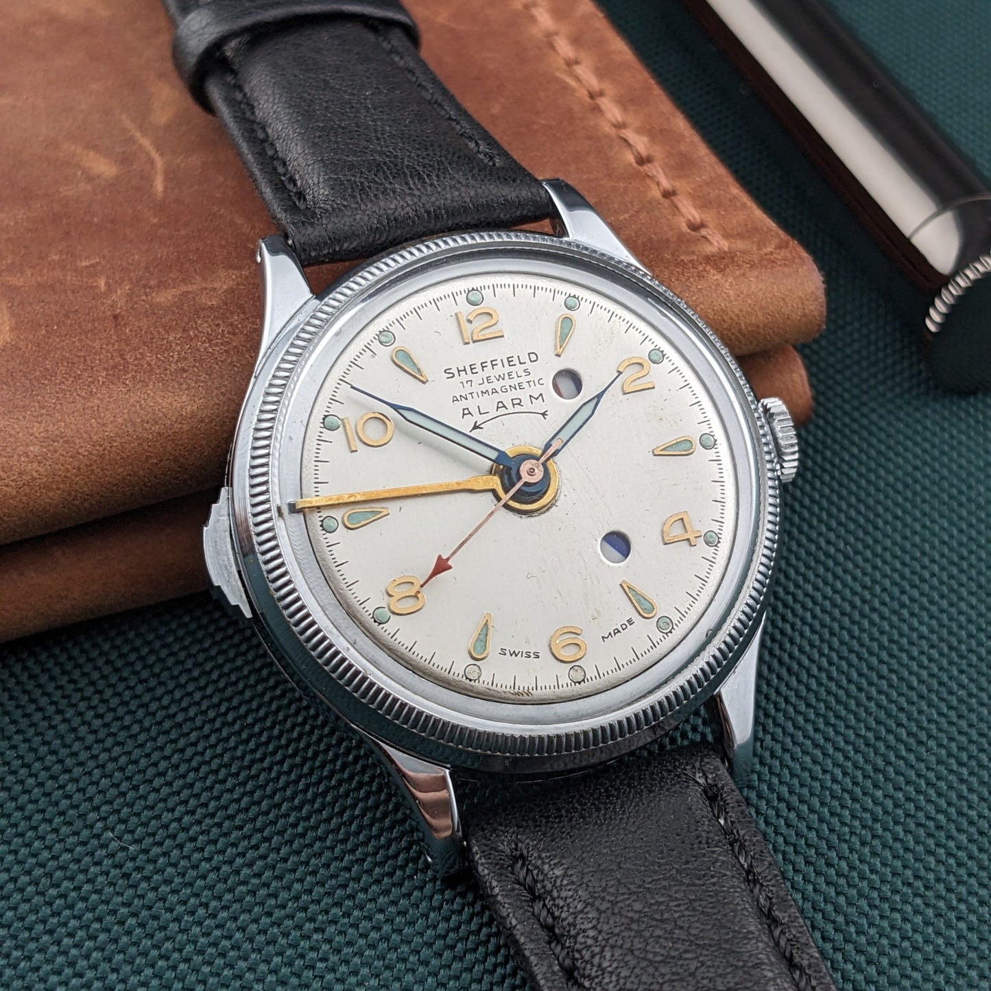 Circa 60 Years Old / Sheffield Antimagnetic Alarm / Vintage 1960s Watch / Cal Baumgartner Frères BFG 90 Movement / Serviced vintage watch
