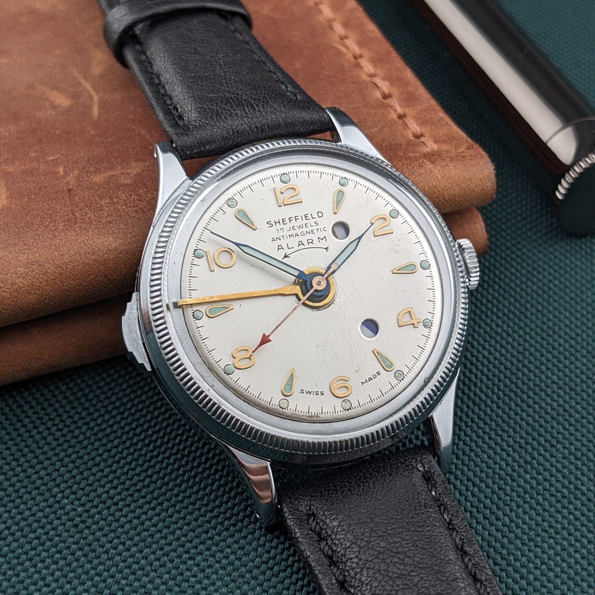 Circa 60 Years Old / Sheffield Antimagnetic Alarm / Vintage 1960s Watch / Cal Baumgartner Frères BFG 90 Movement / Serviced vintage watch