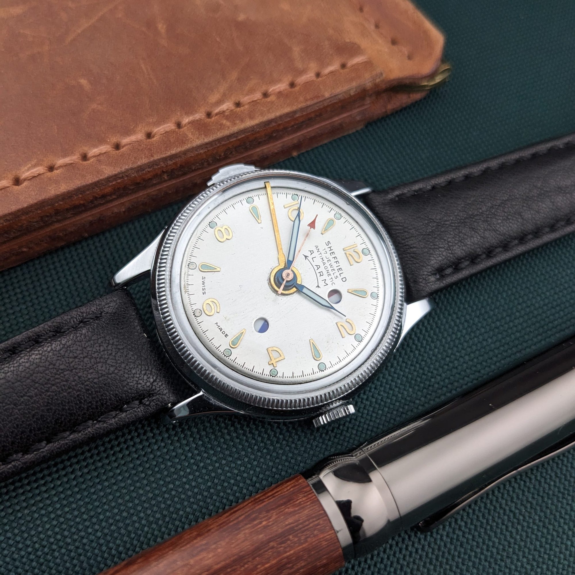 Circa 60 Years Old / Sheffield Antimagnetic Alarm / Vintage 1960s Watch / Cal Baumgartner Frères BFG 90 Movement / Serviced vintage watch