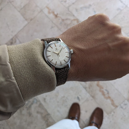Circa 65 Years Old / Omega Seamaster Ref 14390 61 SC / Rare Linen Dial / Vintage 1961 Watch / Cal 285 Movement / Serviced vintage watch