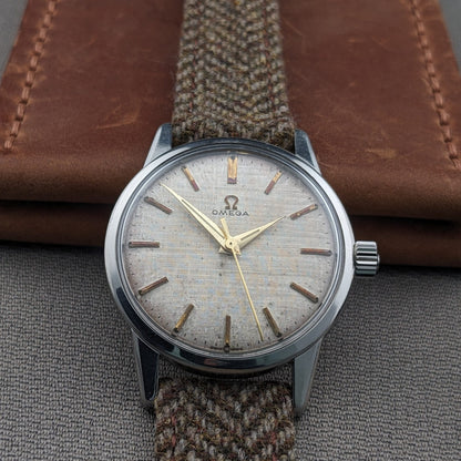 Circa 65 Years Old / Omega Seamaster Ref 14390 61 SC / Rare Linen Dial / Vintage 1961 Watch / Cal 285 Movement / Serviced vintage watch