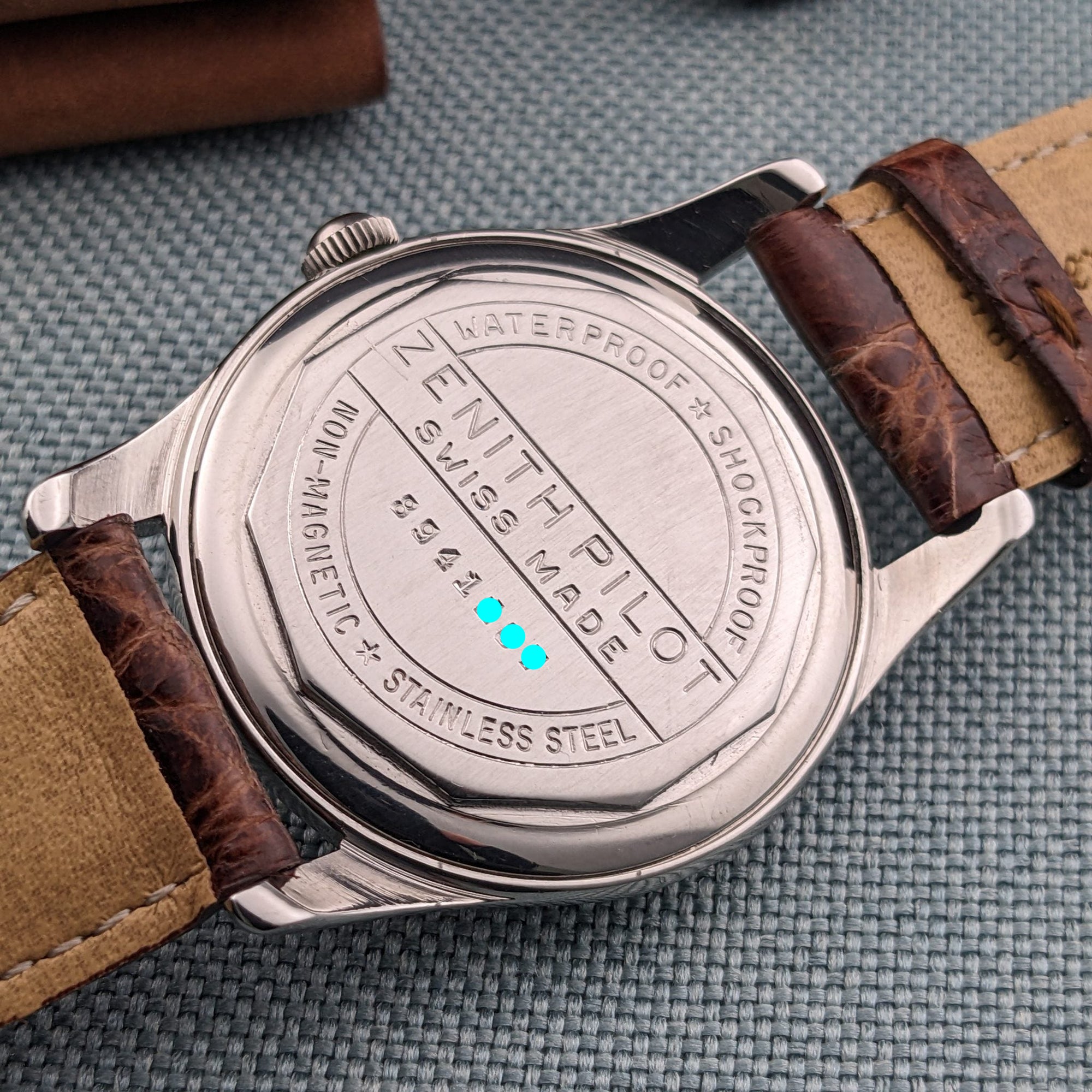 Circa 65 Years Old / Zenith Pilot / Vintage 1960 Watch / Cal 126-5-6 Movement / Serviced dial