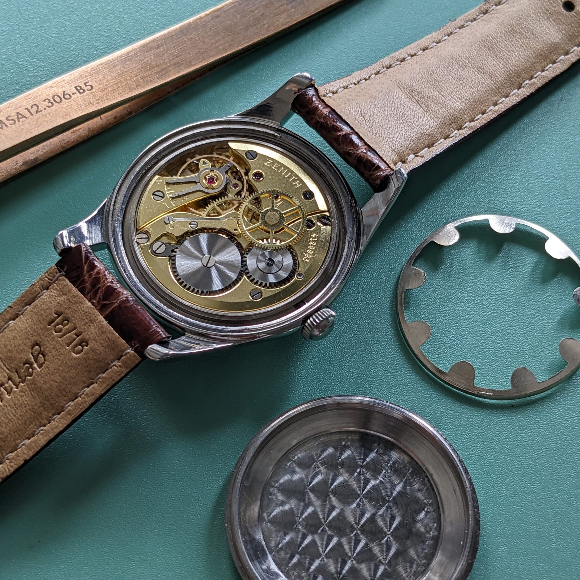 Circa 65 Years Old / Zenith Pilot / Vintage 1960 Watch / Cal 126-5-6 Movement / Serviced vintage watch