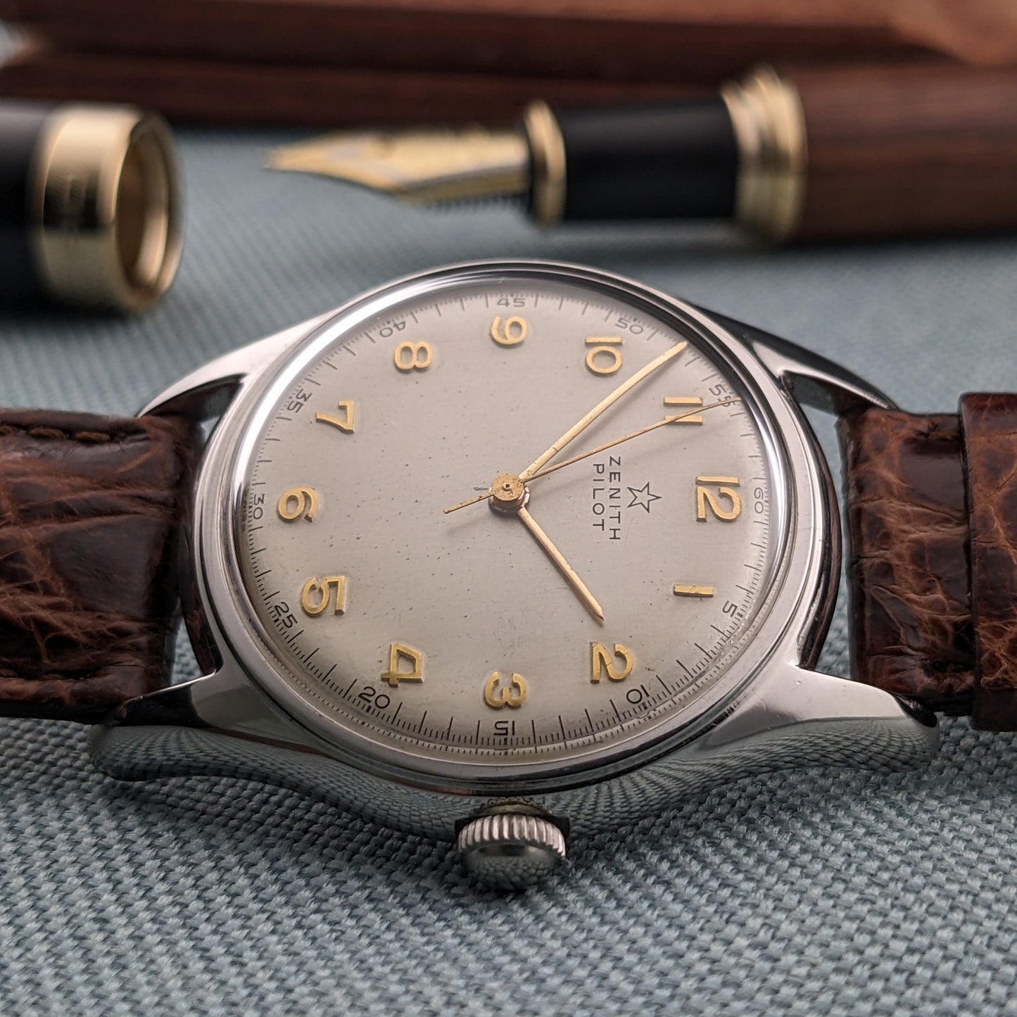 Circa 65 Years Old / Zenith Pilot / Vintage 1960 Watch / Cal 126-5-6 Movement / Serviced vintage watch