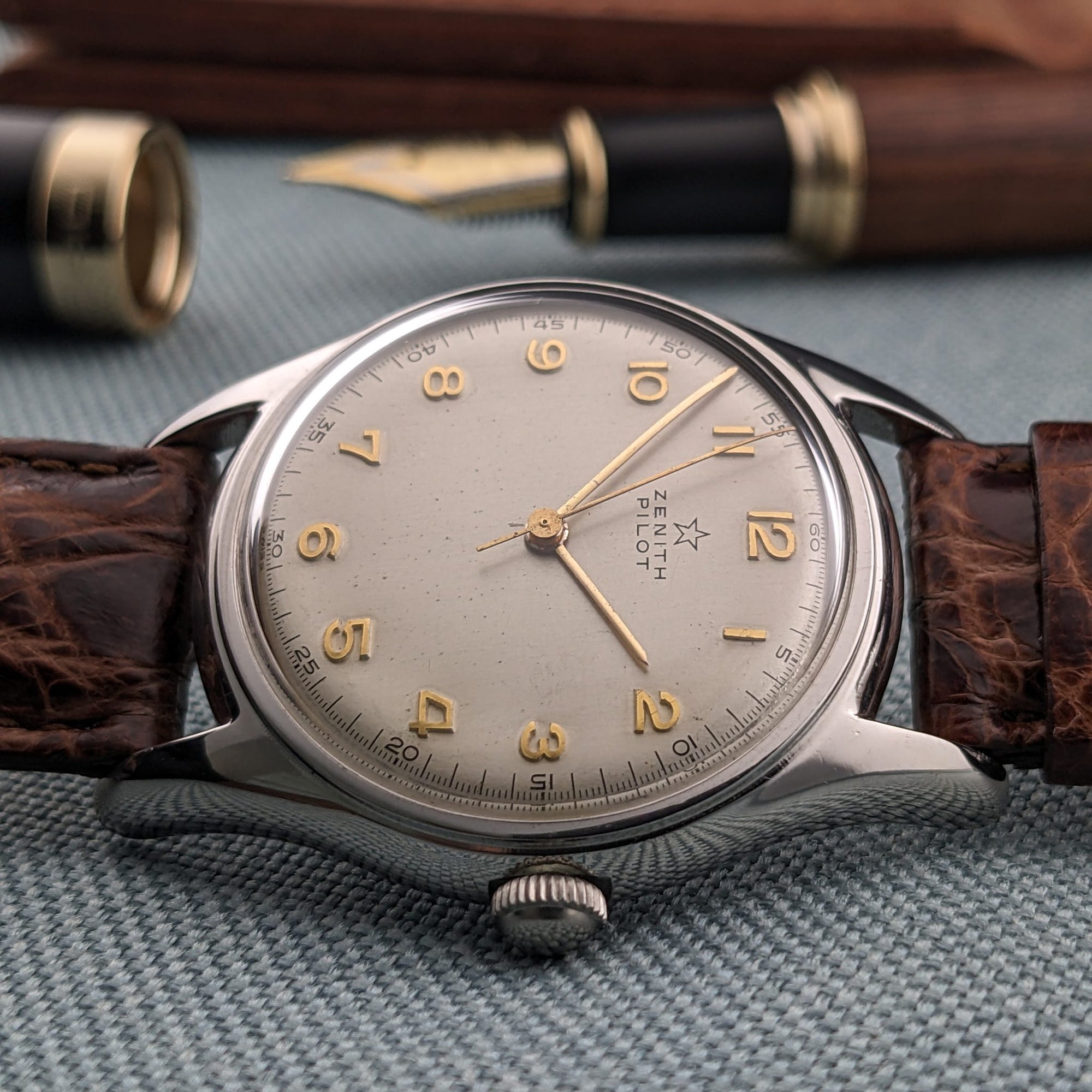 Circa 65 Years Old / Zenith Pilot / Vintage 1960 Watch / Cal 126-5-6 Movement / Serviced vintage watch