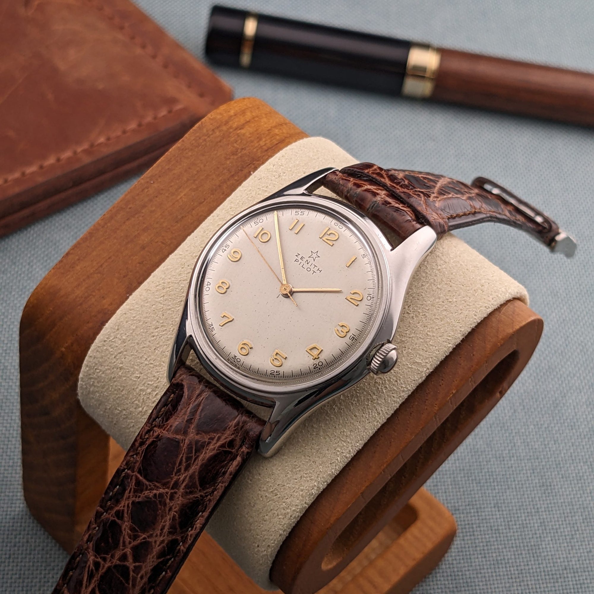 Circa 65 Years Old / Zenith Pilot / Vintage 1960 Watch / Cal 126-5-6 Movement / Serviced vintage watch
