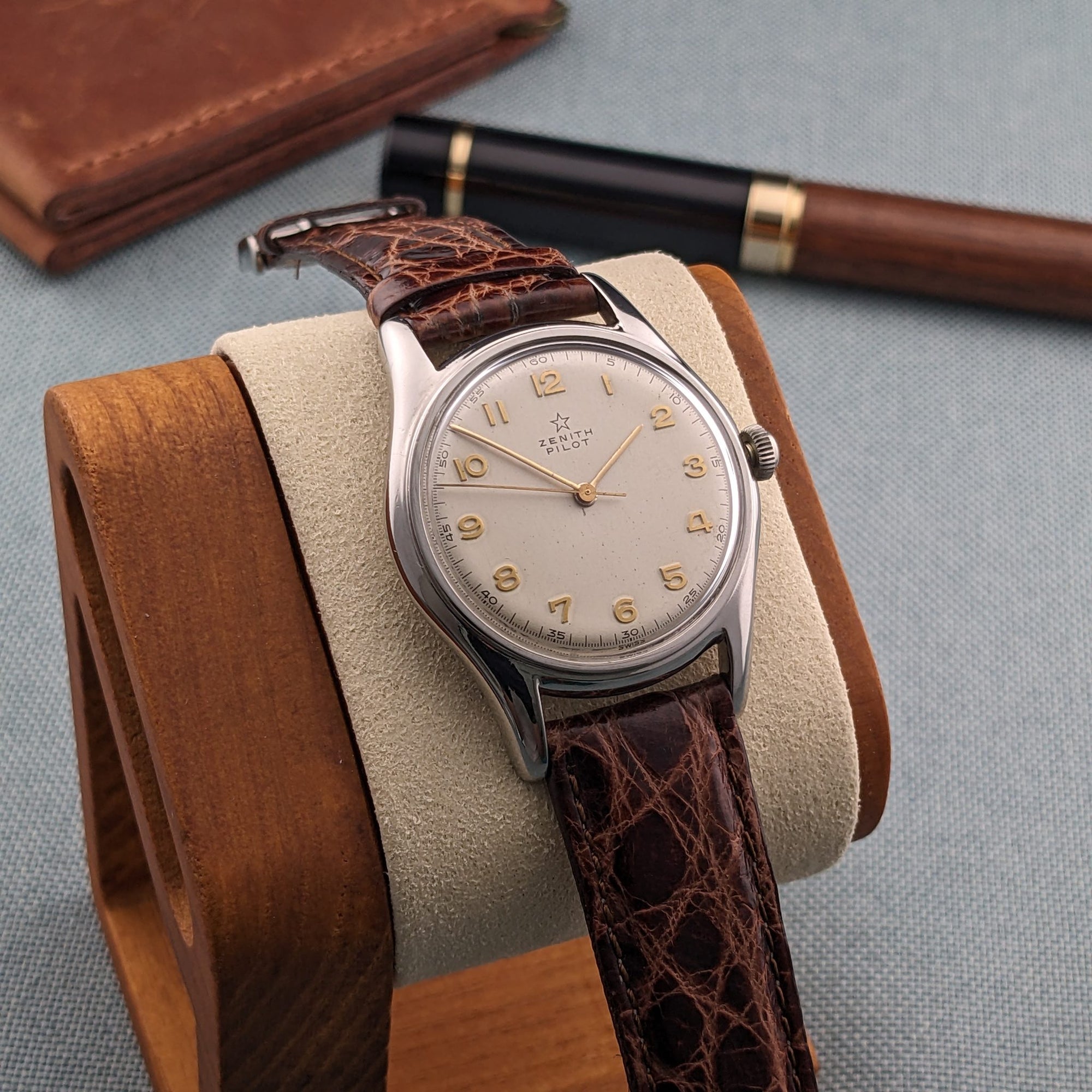 Circa 65 Years Old / Zenith Pilot / Vintage 1960 Watch / Cal 126-5-6 Movement / Serviced vintage watch