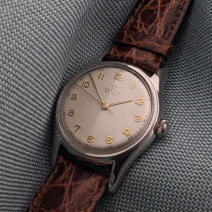 Circa 65 Years Old / Zenith Pilot / Vintage 1960 Watch / Cal 126-5-6 Movement / Serviced vintage watch