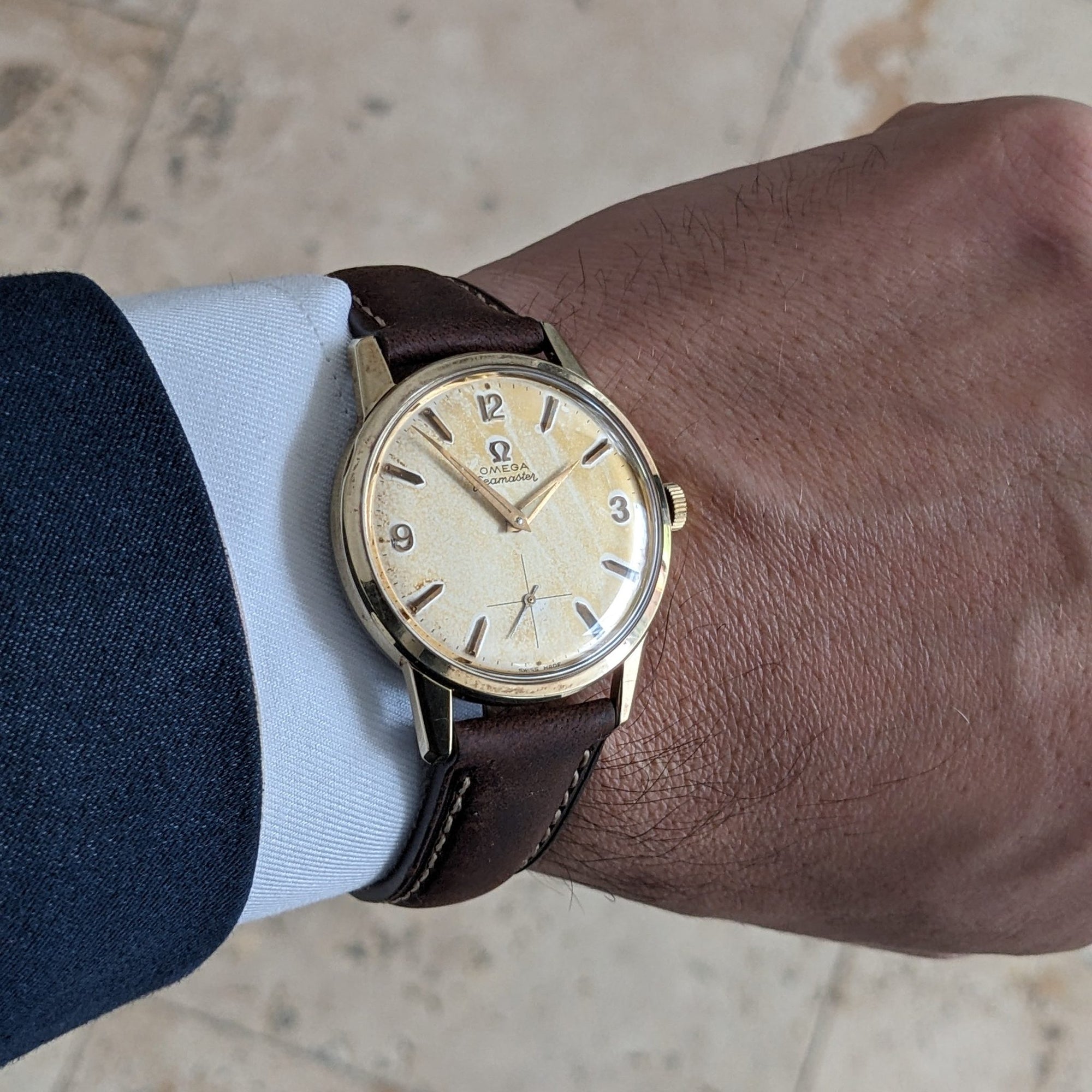 Circa 70 Years Old / Omega Seamaster / Ref 14389-2 / Vintage 1950s Watch / Cal 268 Movement / Serviced vintage watch