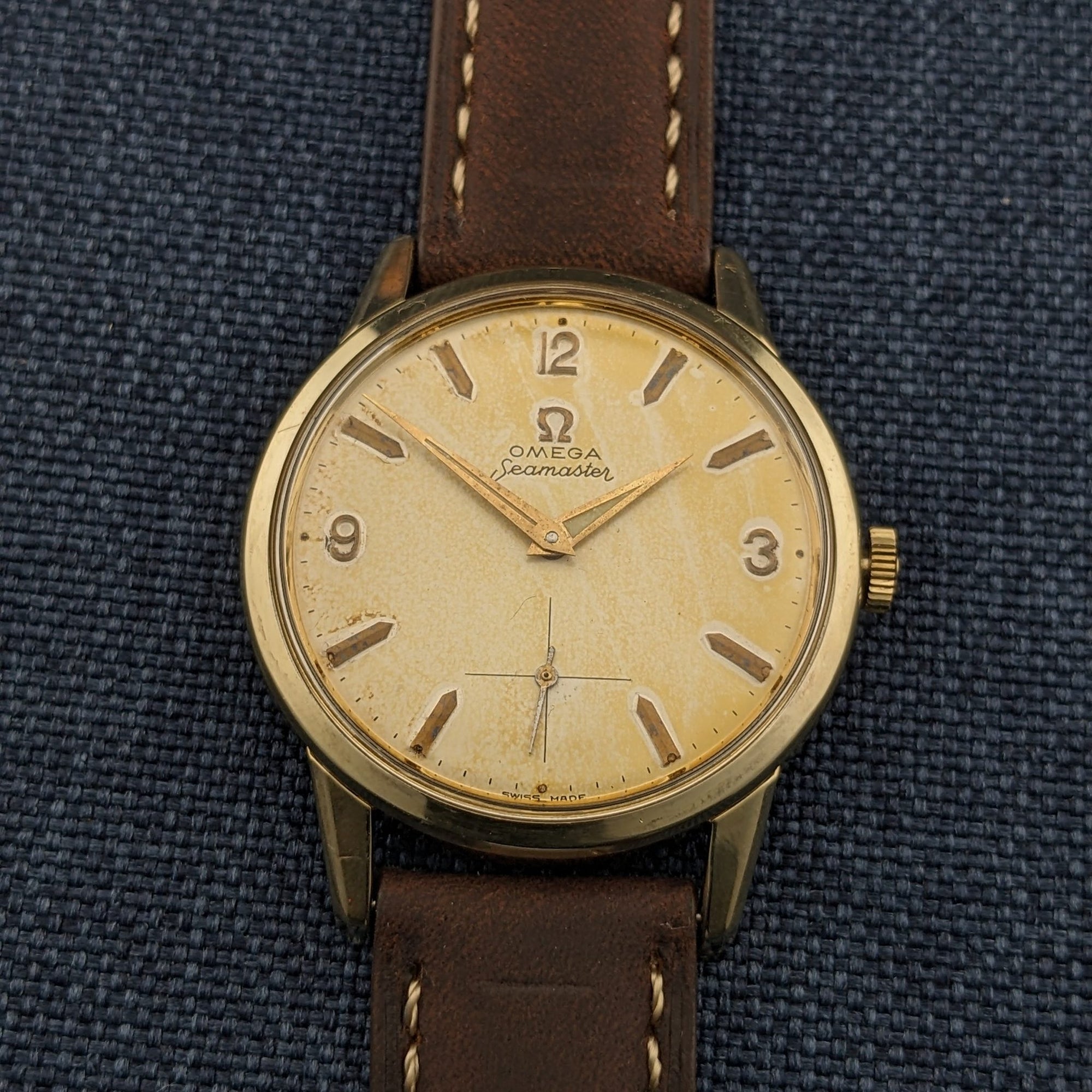 Circa 70 Years Old / Omega Seamaster / Ref 14389-2 / Vintage 1950s Watch / Cal 268 Movement / Serviced vintage watch