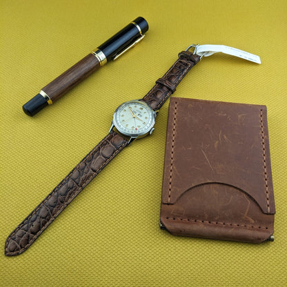 Circa 70 Years Old Rare Movado Automatic Bumper Triple Calendar / Ref 6199 / Vintage 1950s Watch / Cal 255M Movement / Serviced vintage watch