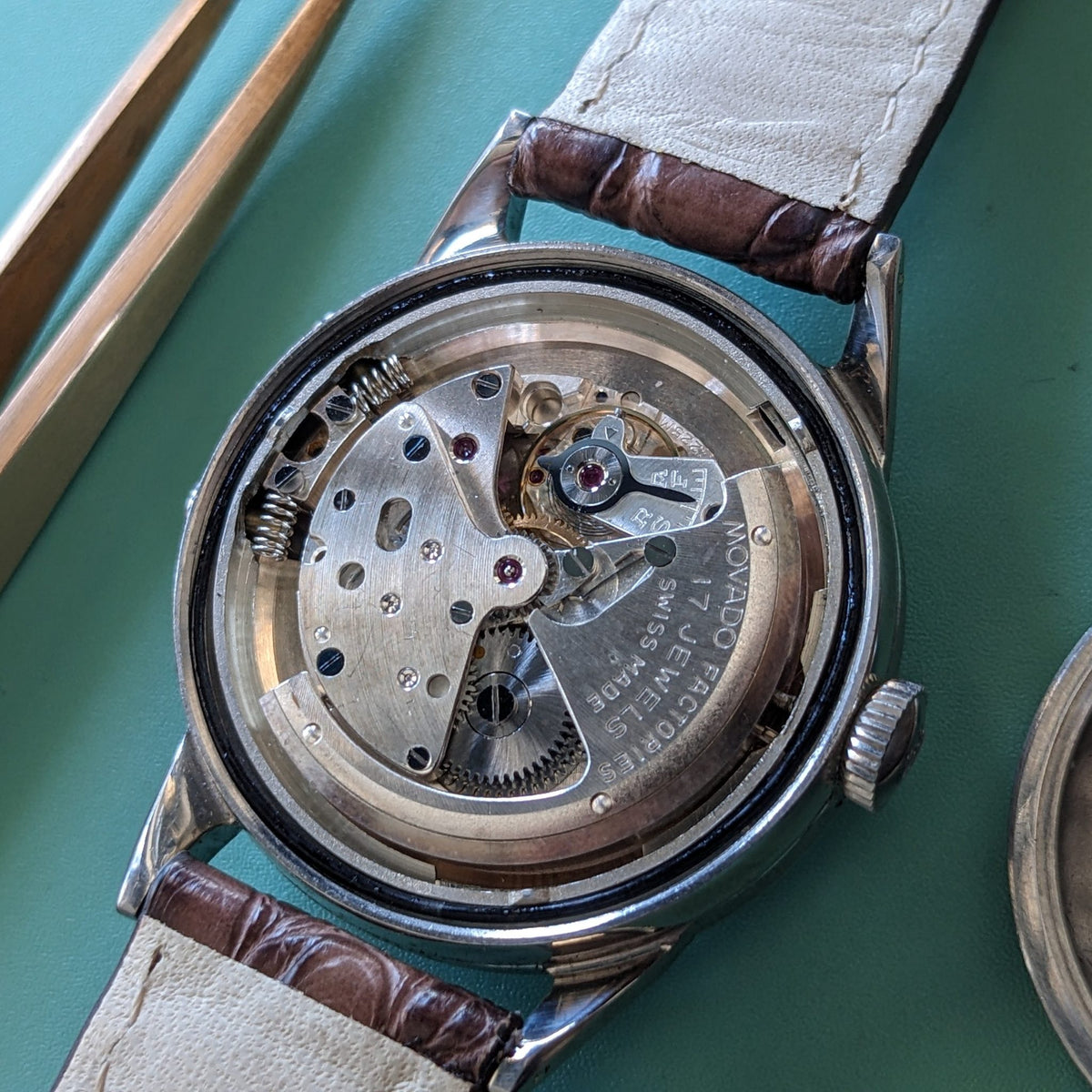 Circa 70 Years Old Rare Movado Automatic Bumper Triple Calendar / Ref 6199 / Vintage 1950s Watch / Cal 255M Movement / Serviced vintage watch