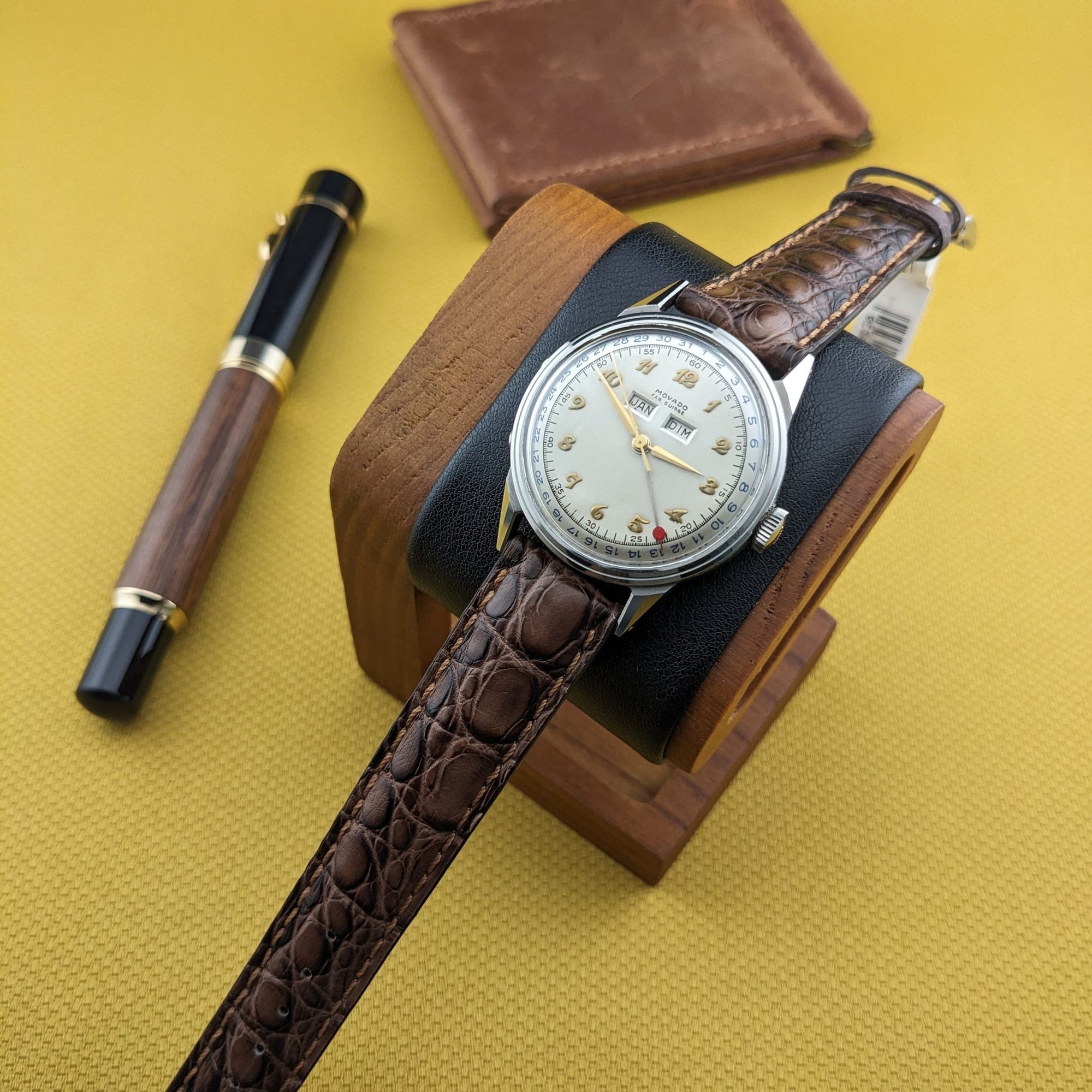 Circa 70 Years Old Rare Movado Automatic Bumper Triple Calendar / Ref 6199 / Vintage 1950s Watch / Cal 255M Movement / Serviced vintage watch