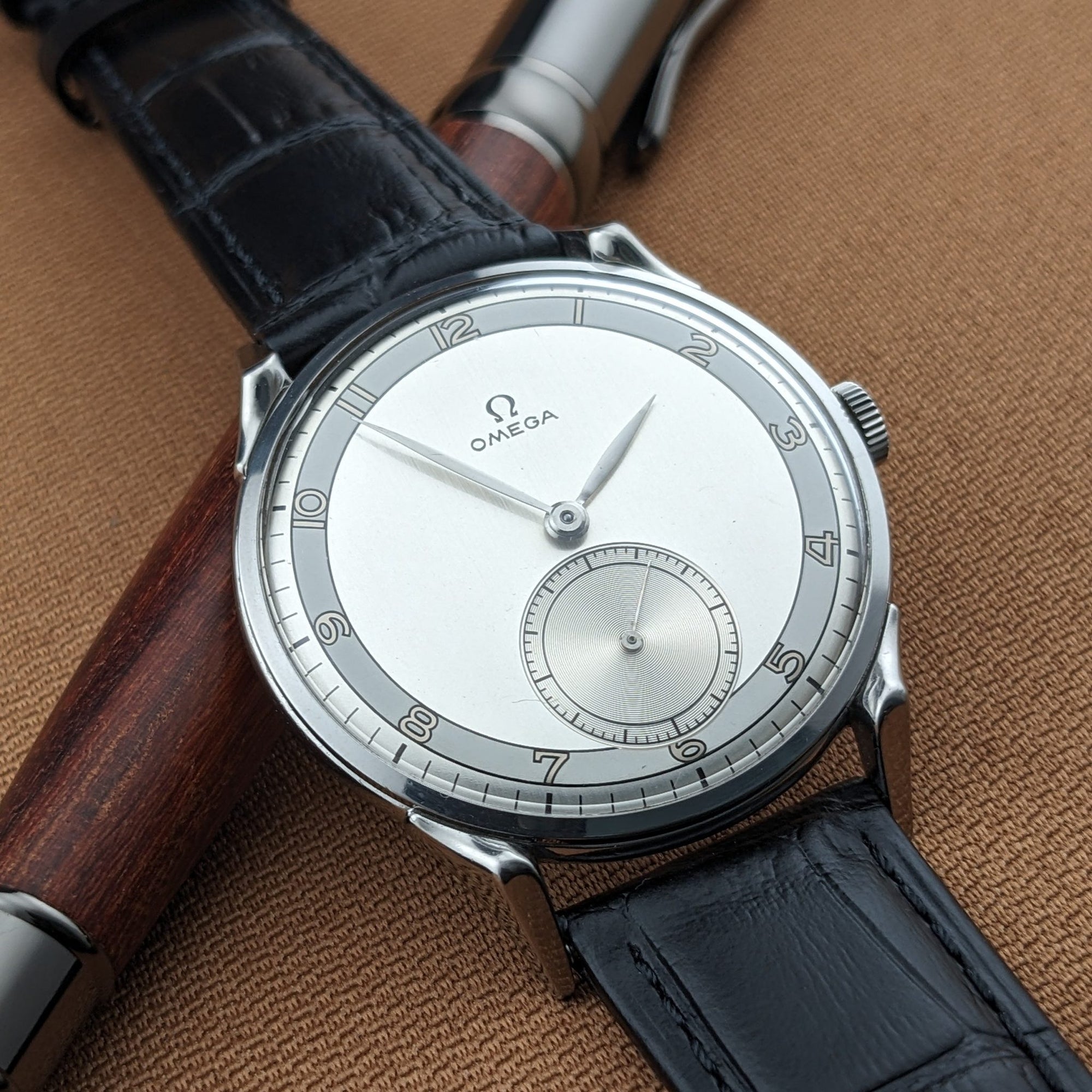 Circa 75 Years Old / Omega 2603-4 ‘Spider’ Lugs / Vintage 1952 Watch / Caliber 265 Movement / Serviced vintage watch
