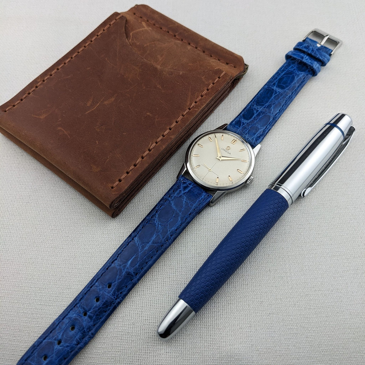 Circa 75 Years Old / Omega Honeycomb Dial / Ref 14713-61 / Vintage 1950 Watch / Cal 265 Movement / Serviced vintage watch