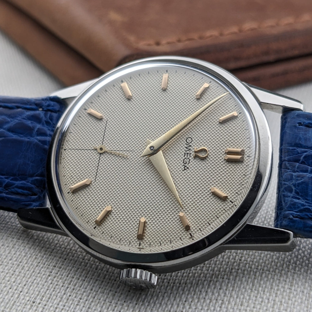 Circa 75 Years Old / Omega Honeycomb Dial / Ref 14713-61 / Vintage 1950 Watch / Cal 265 Movement / Serviced vintage watch
