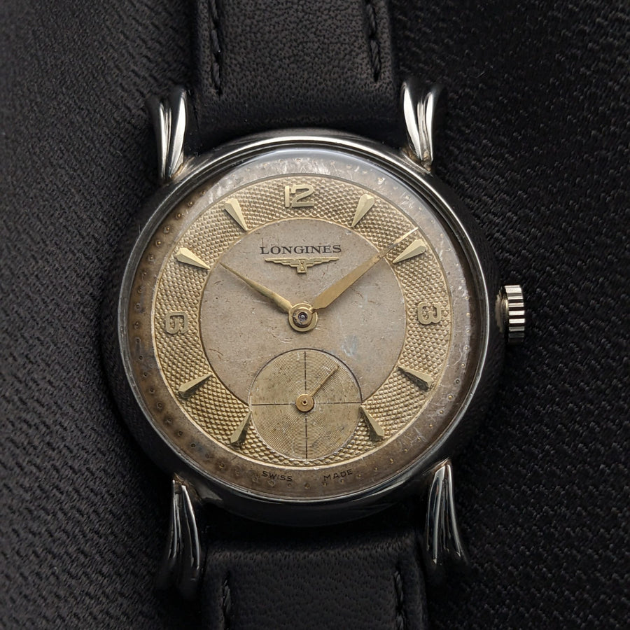 Reloj Longines raro estilo llama patas aproximadamente 75 años de posguerra / Ref 23676 / Vintage 1949 / Movimiento Cal 27 M / Revisado