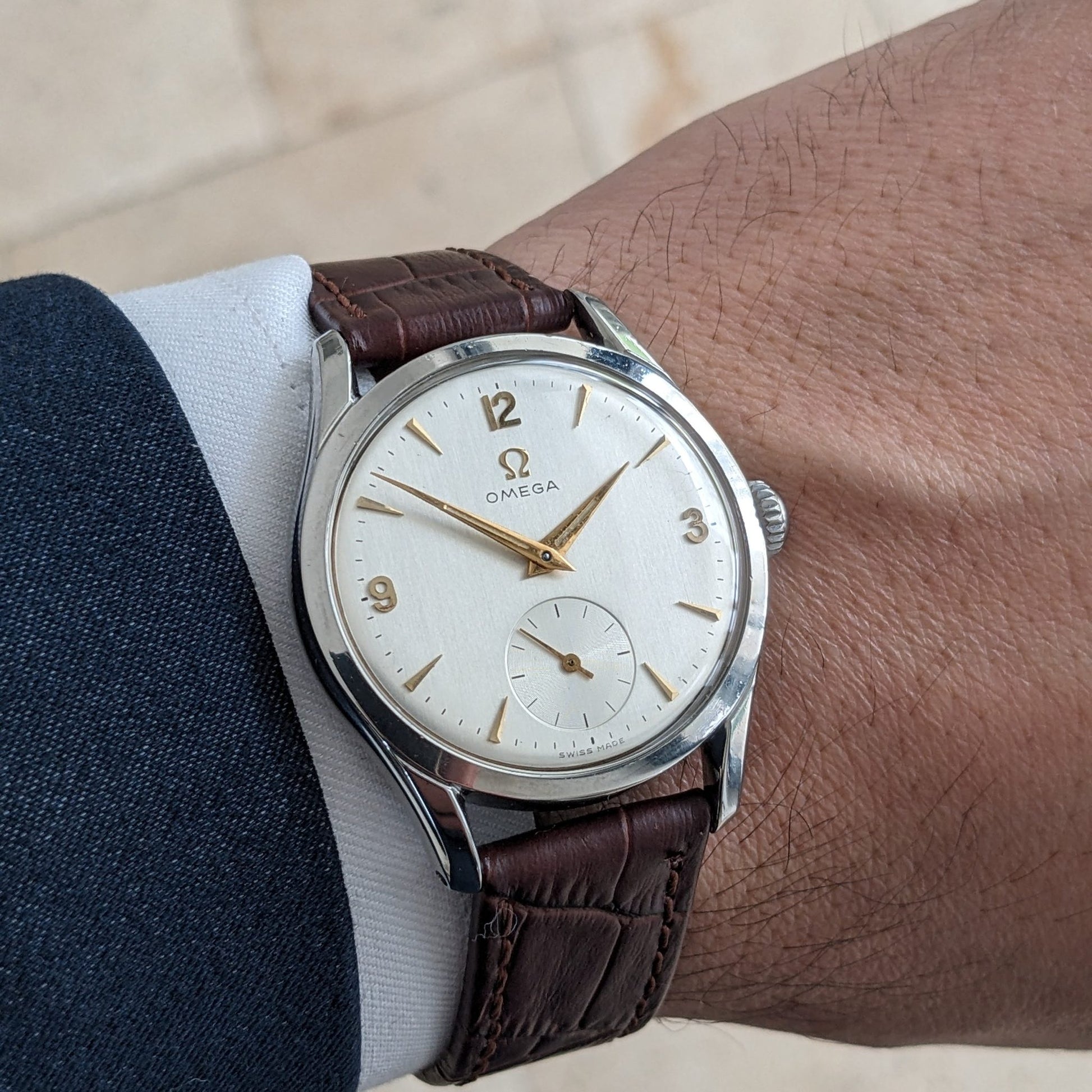 Circa 75 Years Old Post War Omega / Ref 2639-10 / Vintage 1952 Watch / Cal 265 Movement / Serviced vintage watch