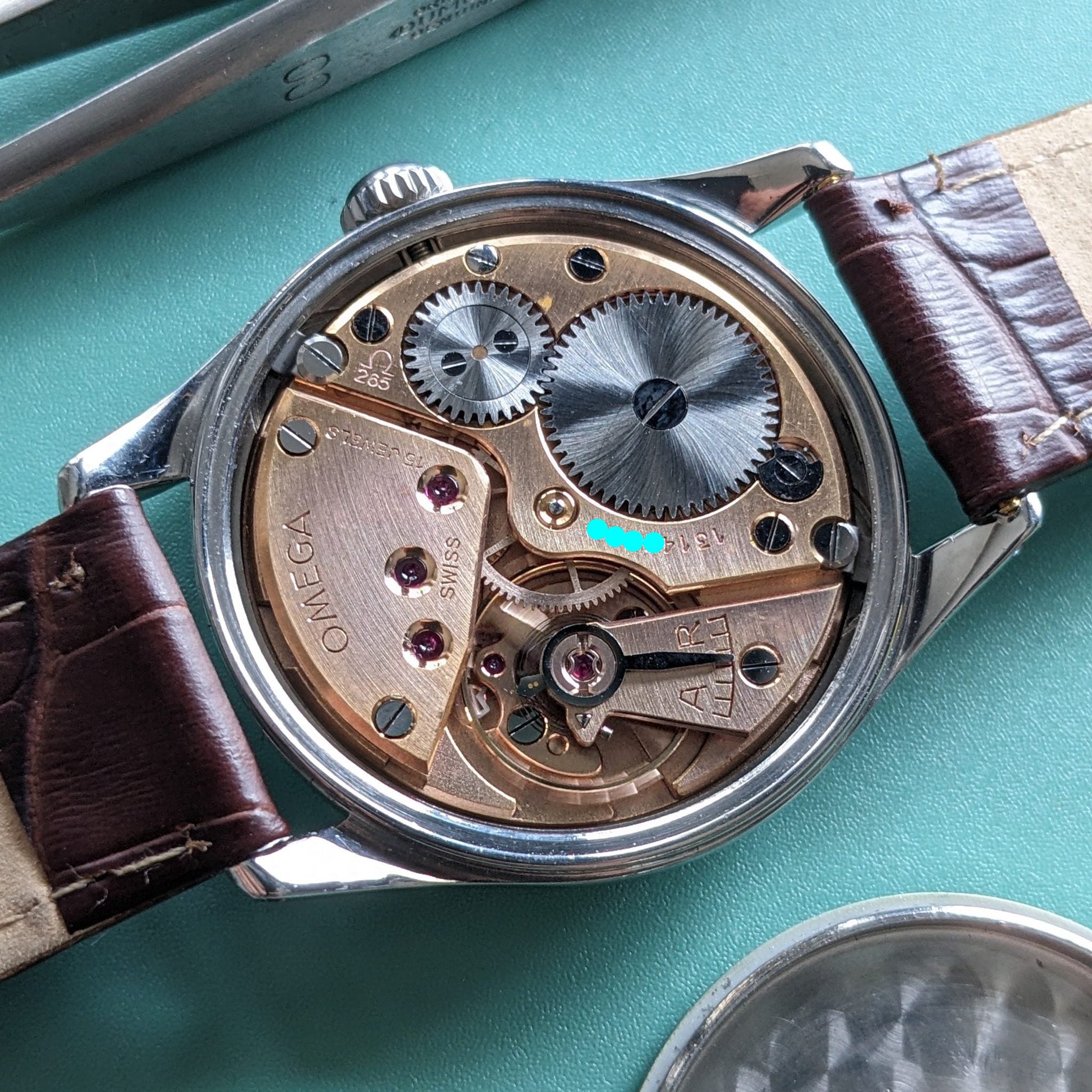 Circa 75 Years Old Post War Omega / Ref 2639-10 / Vintage 1952 Watch / Cal 265 Movement / Serviced vintage watch