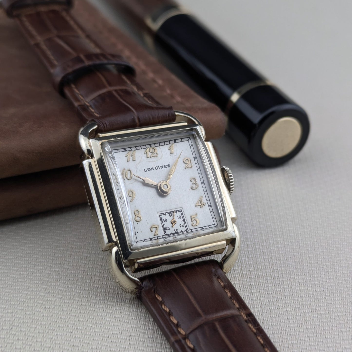 Circa 77 Years Old — Longines Art Deco “Piping Case” | 10K Gold-Filled | Cal. 10L | 1949 | Serviced dial