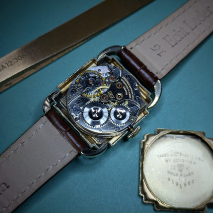Circa 77 Years Old — Longines Art Deco “Piping Case” | 10K Gold-Filled | Cal. 10L | 1949 | Serviced vintage watch