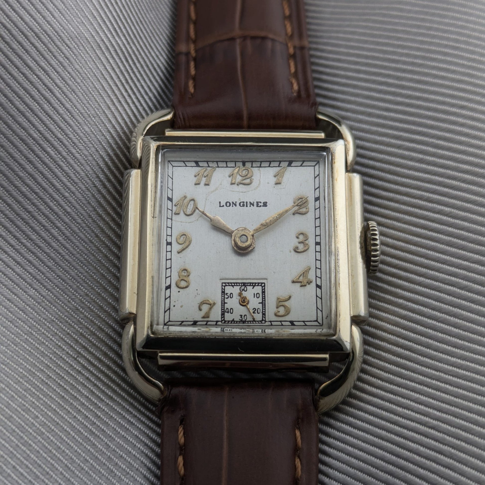 Circa 77 Years Old — Longines Art Deco “Piping Case” | 10K Gold-Filled | Cal. 10L | 1949 | Serviced vintage watch