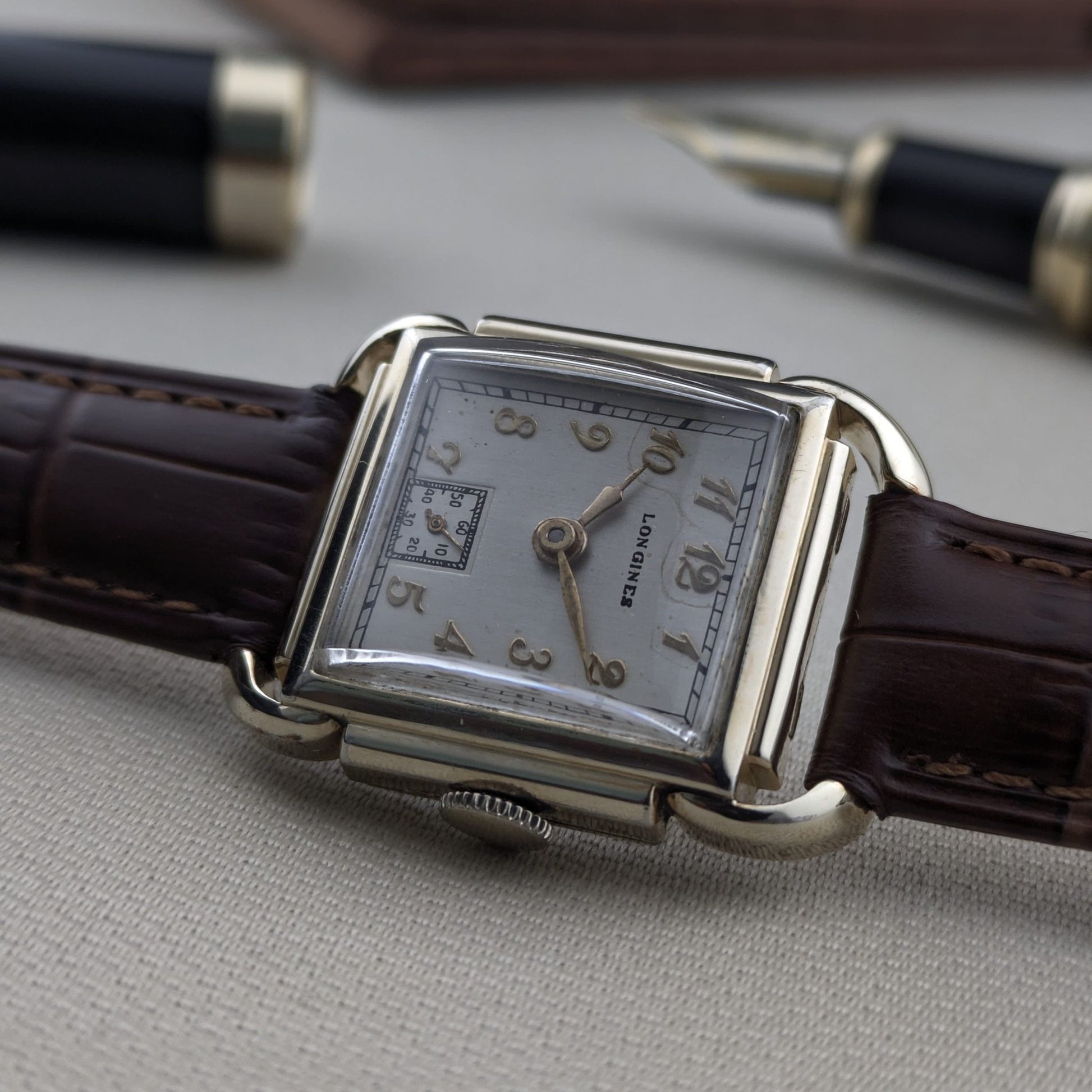Circa 77 Years Old — Longines Art Deco “Piping Case” | 10K Gold-Filled | Cal. 10L | 1949 | Serviced vintage watch