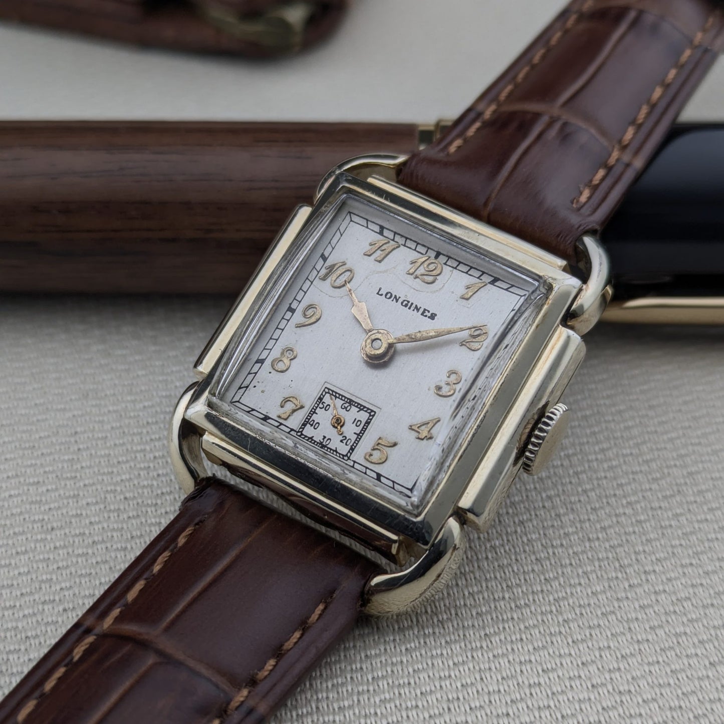 Circa 77 Years Old — Longines Art Deco “Piping Case” | 10K Gold-Filled | Cal. 10L | 1949 | Serviced vintage watch