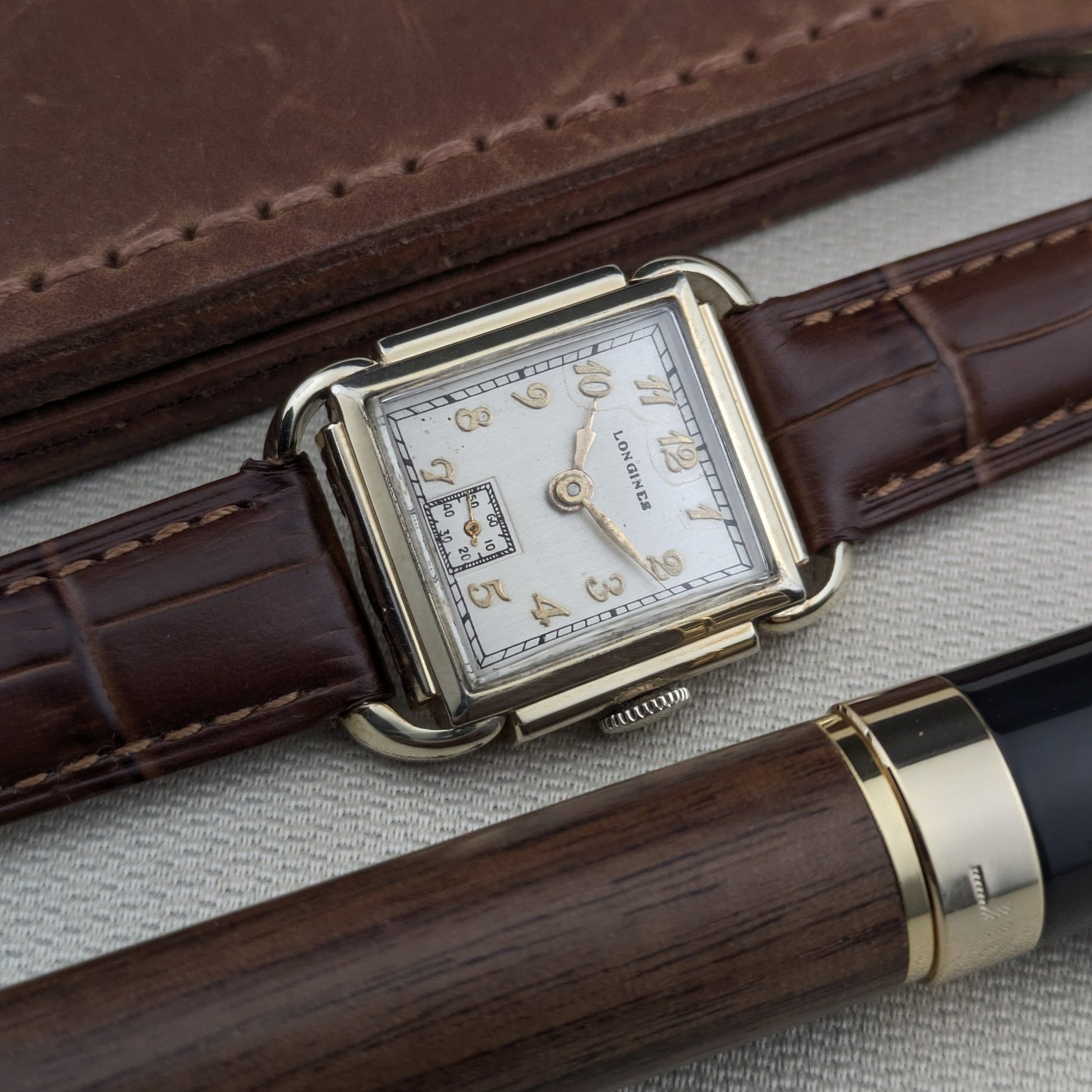 Circa 77 Years Old — Longines Art Deco “Piping Case” | 10K Gold-Filled | Cal. 10L | 1949 | Serviced vintage watch