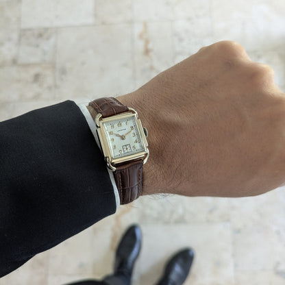 Circa 77 Years Old — Longines Art Deco “Piping Case” | 10K Gold-Filled | Cal. 10L | 1949 | Serviced vintage watch