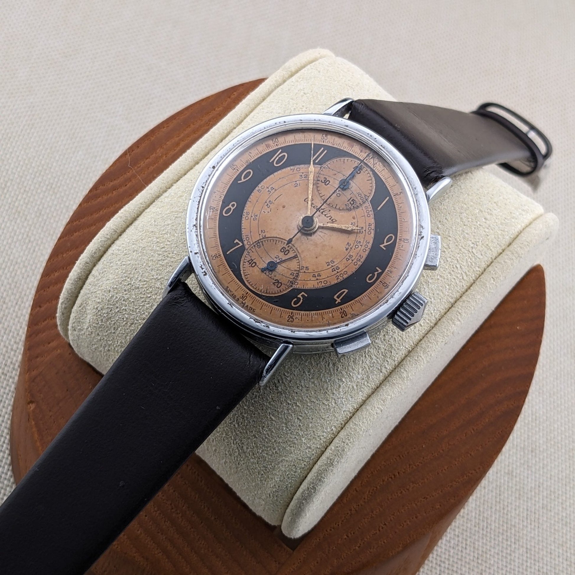 Circa 80 Years Old / Breitling Chronograph / Vintage 1940s Watch / Cal Venus 170 Movement / Serviced vintage watch