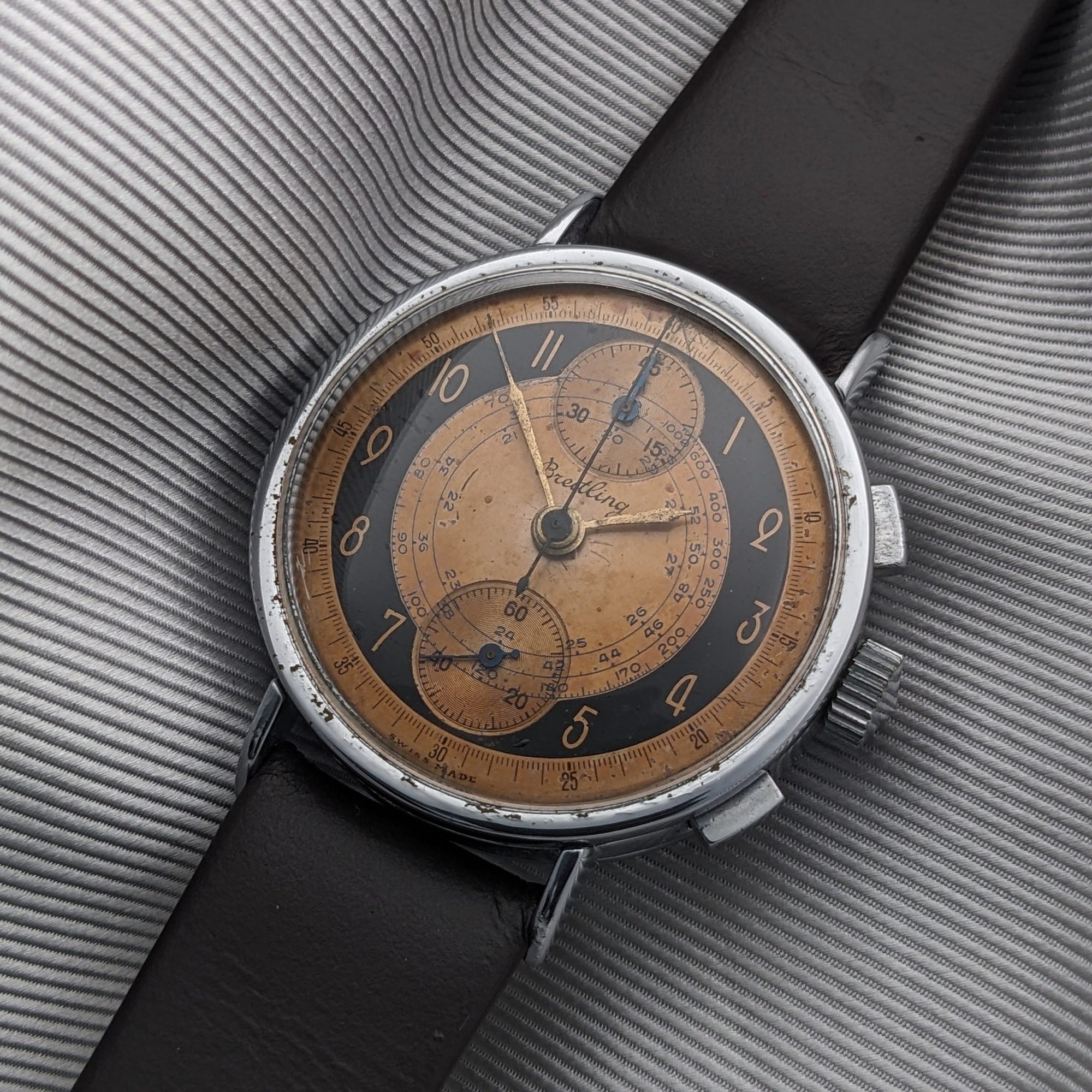 Circa 80 Years Old / Breitling Chronograph / Vintage 1940s Watch / Cal Venus 170 Movement / Serviced vintage watch