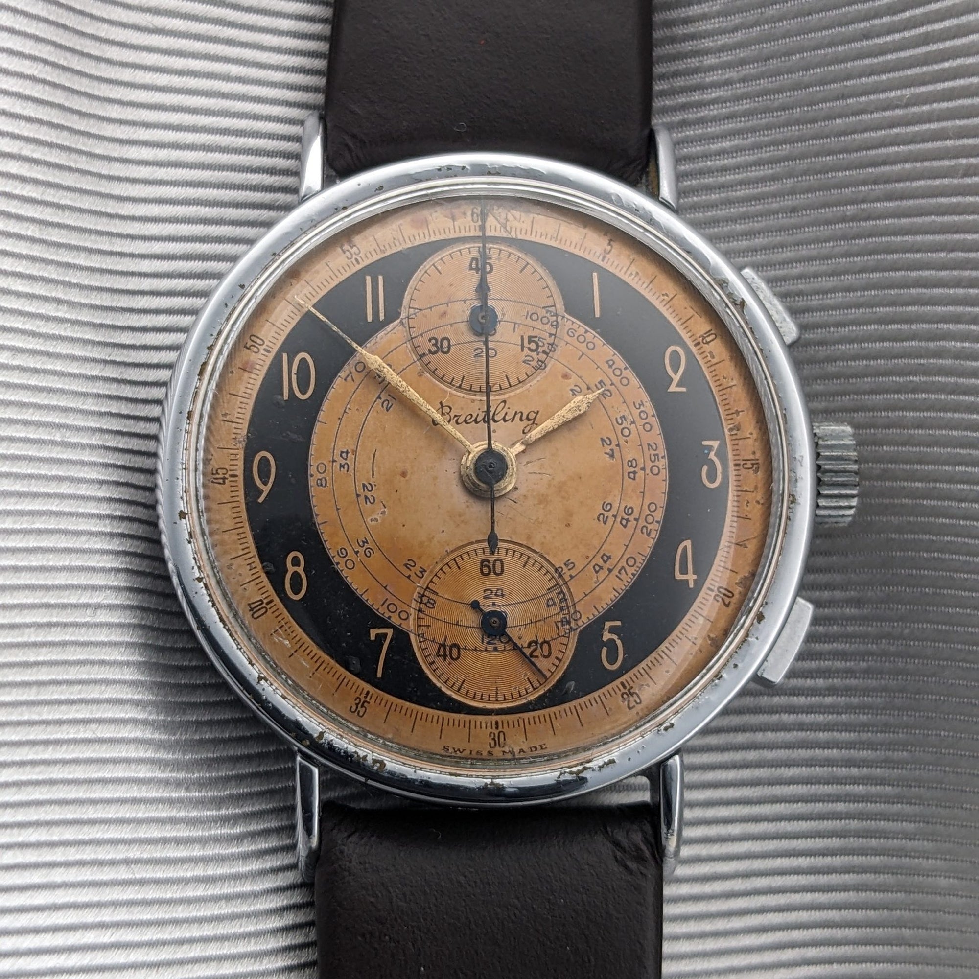 Circa 80 Years Old / Breitling Chronograph / Vintage 1940s Watch / Cal Venus 170 Movement / Serviced vintage watch