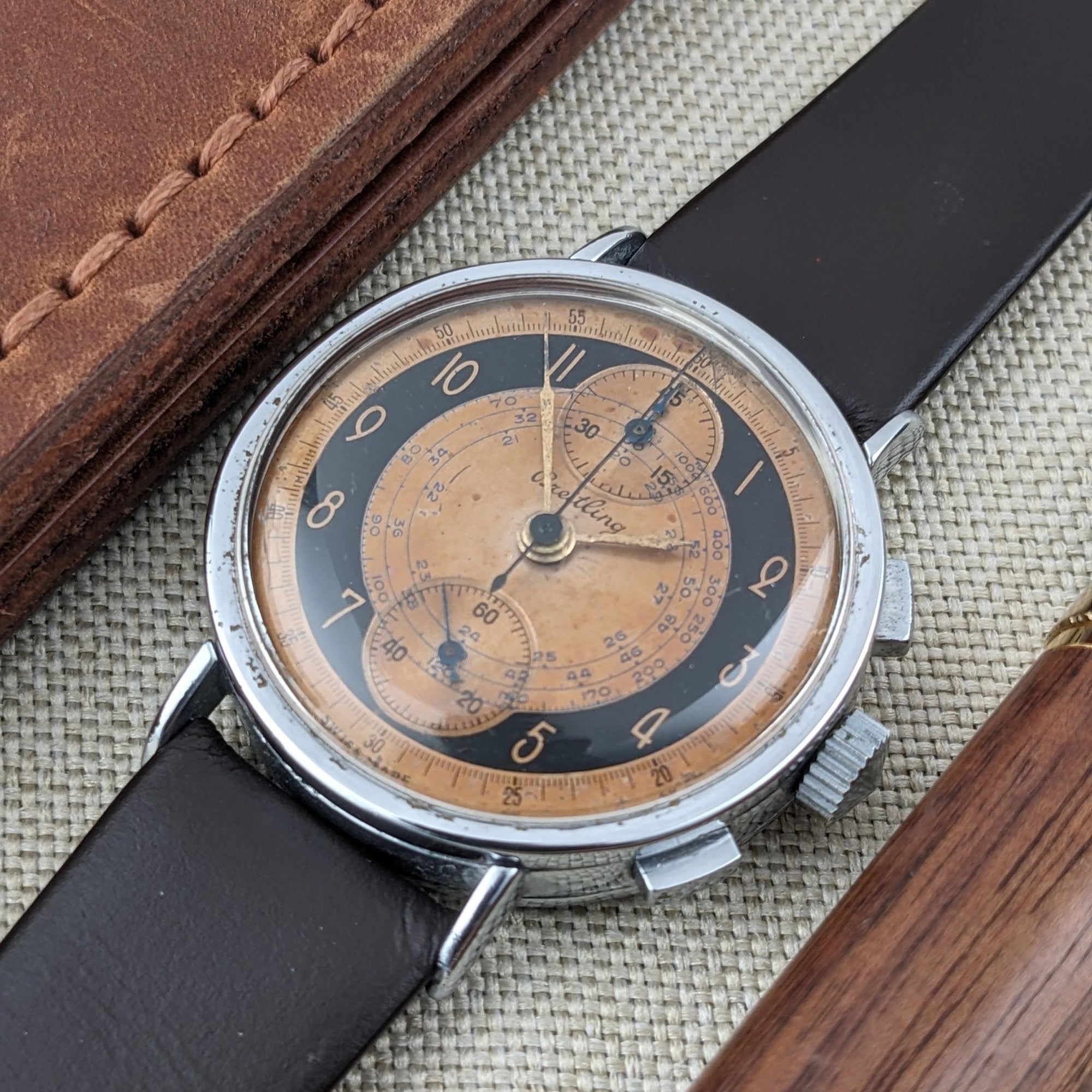Circa 80 Years Old / Breitling Chronograph / Vintage 1940s Watch / Cal Venus 170 Movement / Serviced vintage watch