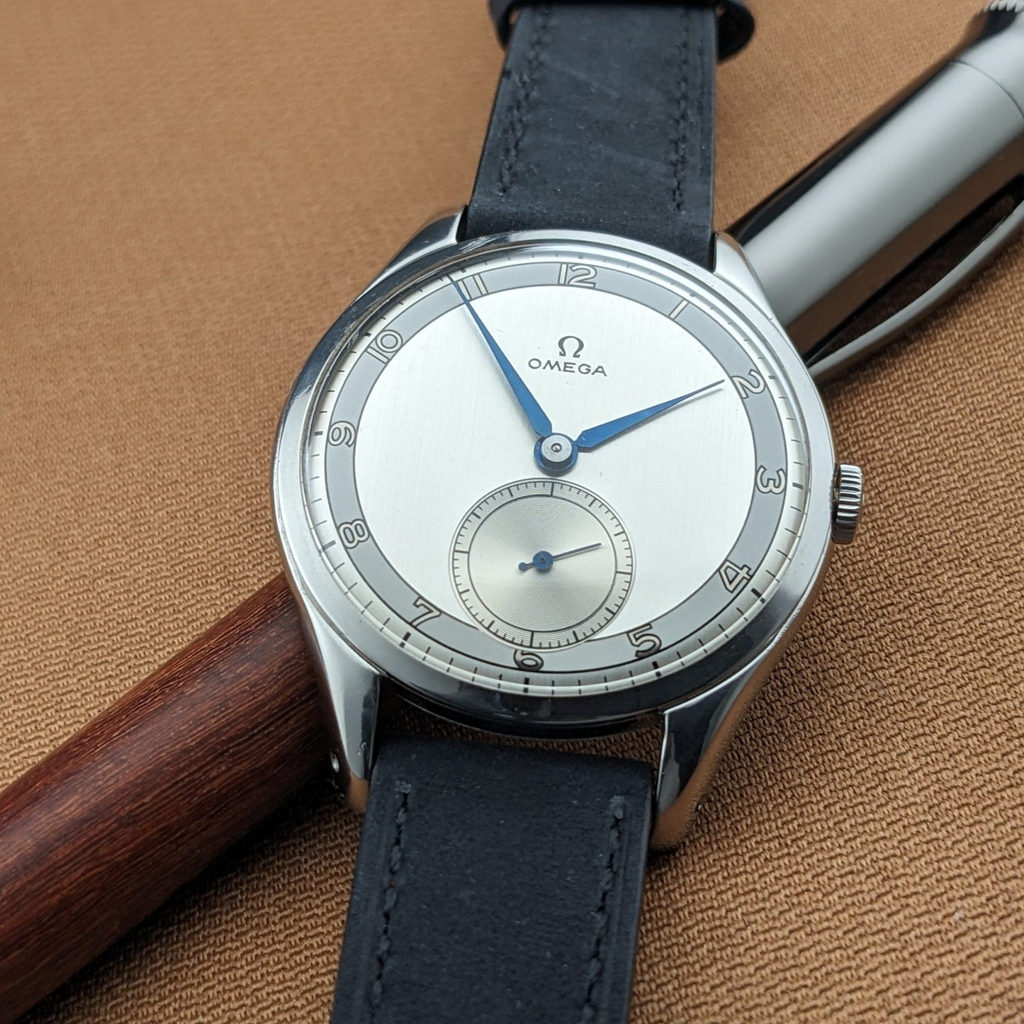 Circa 80 Years Old Post-War Omega Jumbo 38,5 mm / Ref 2505-6 / Vintage 1940s Watch / Cal 265 Movement / Serviced vintage watch