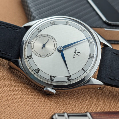 Circa 80 Years Old Post-War Omega Jumbo 38,5 mm / Ref 2505-6 / Vintage 1940s Watch / Cal 265 Movement / Serviced vintage watch