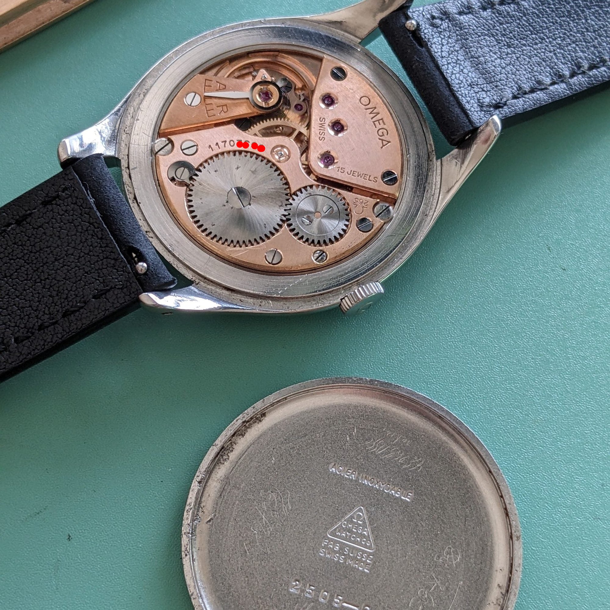 Circa 80 Years Old Post-War Omega Jumbo 38,5 mm / Ref 2505-6 / Vintage 1940s Watch / Cal 265 Movement / Serviced vintage watch