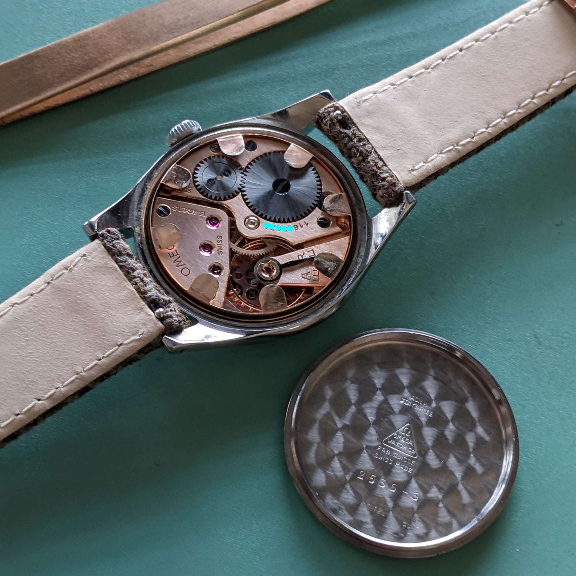 Circa 80 Years Old Post War Omega / Ref 2536-3 / Vintage 1940s Watch / Cal 265 Movement / Serviced vintage watch